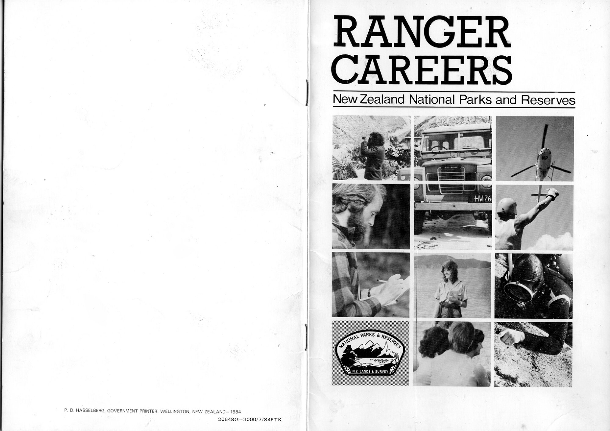 Rangers Careers - Lands and Survey employment promotional booklet 1984