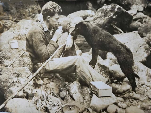 Wally Sander goat hunting at Egmont National Park
