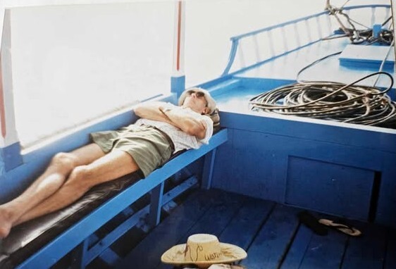 Wally Sander enjoying the tropics