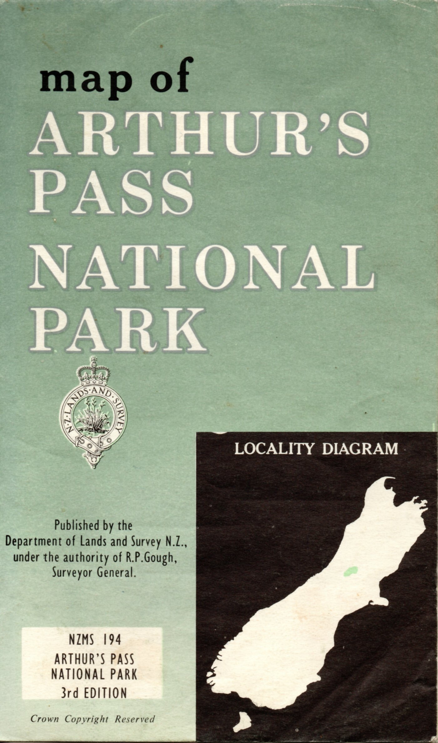 Map of Arthur's Pass National Park