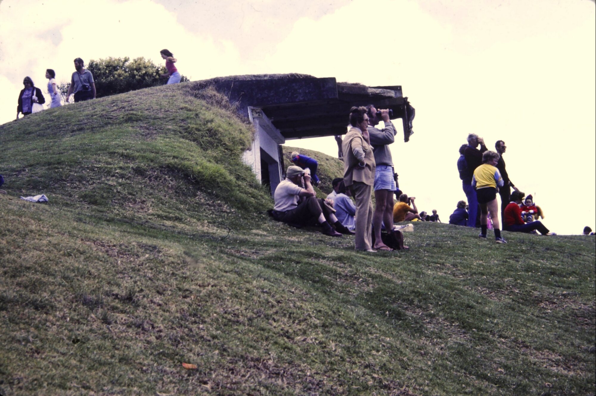Watching the harbour action from North Head