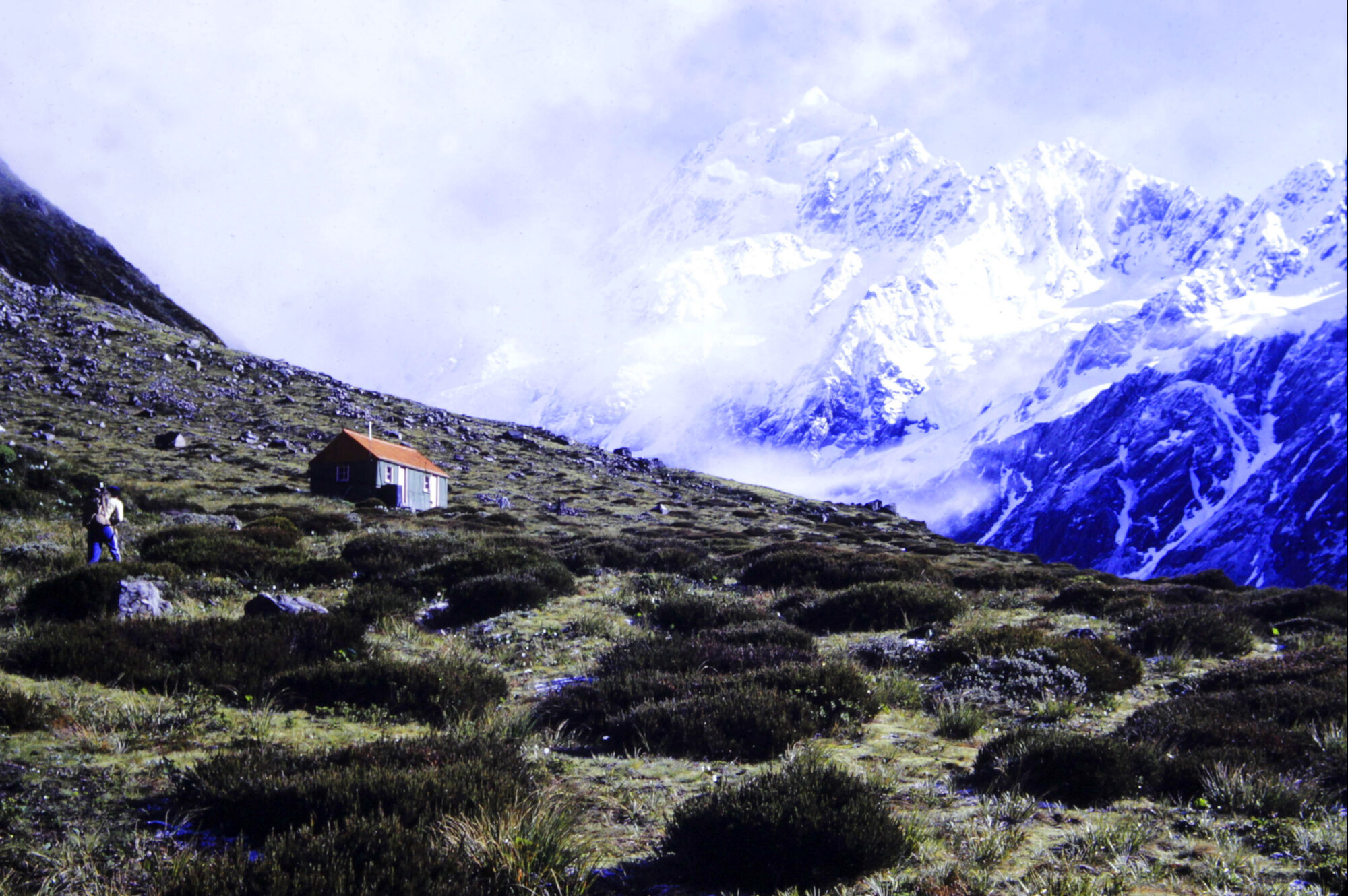 Walking up to Hooker hut, Aoraki Mount Cook National Park
