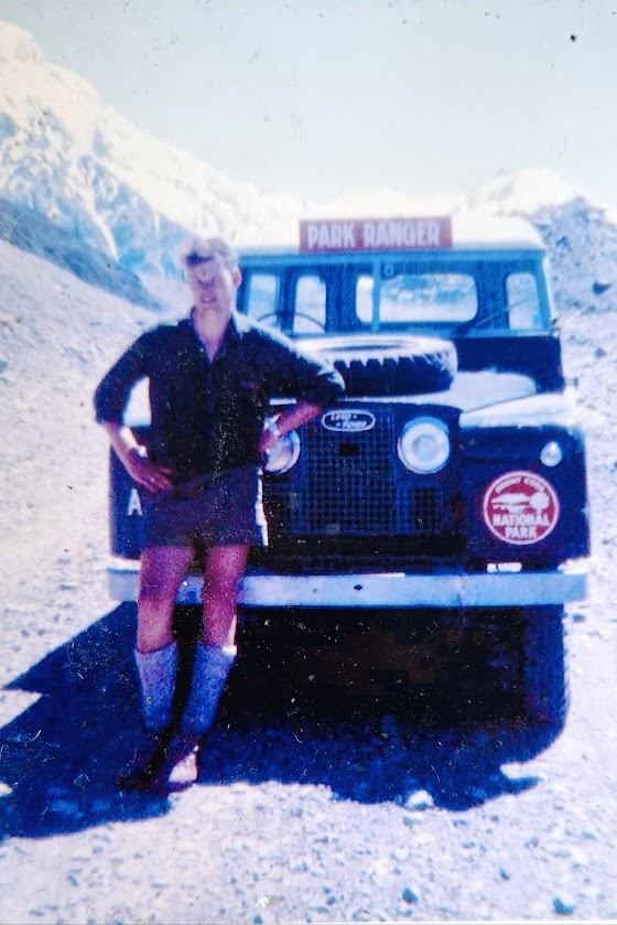 Murray Reedy on road patrol, Aoraki Mt Cook National Park