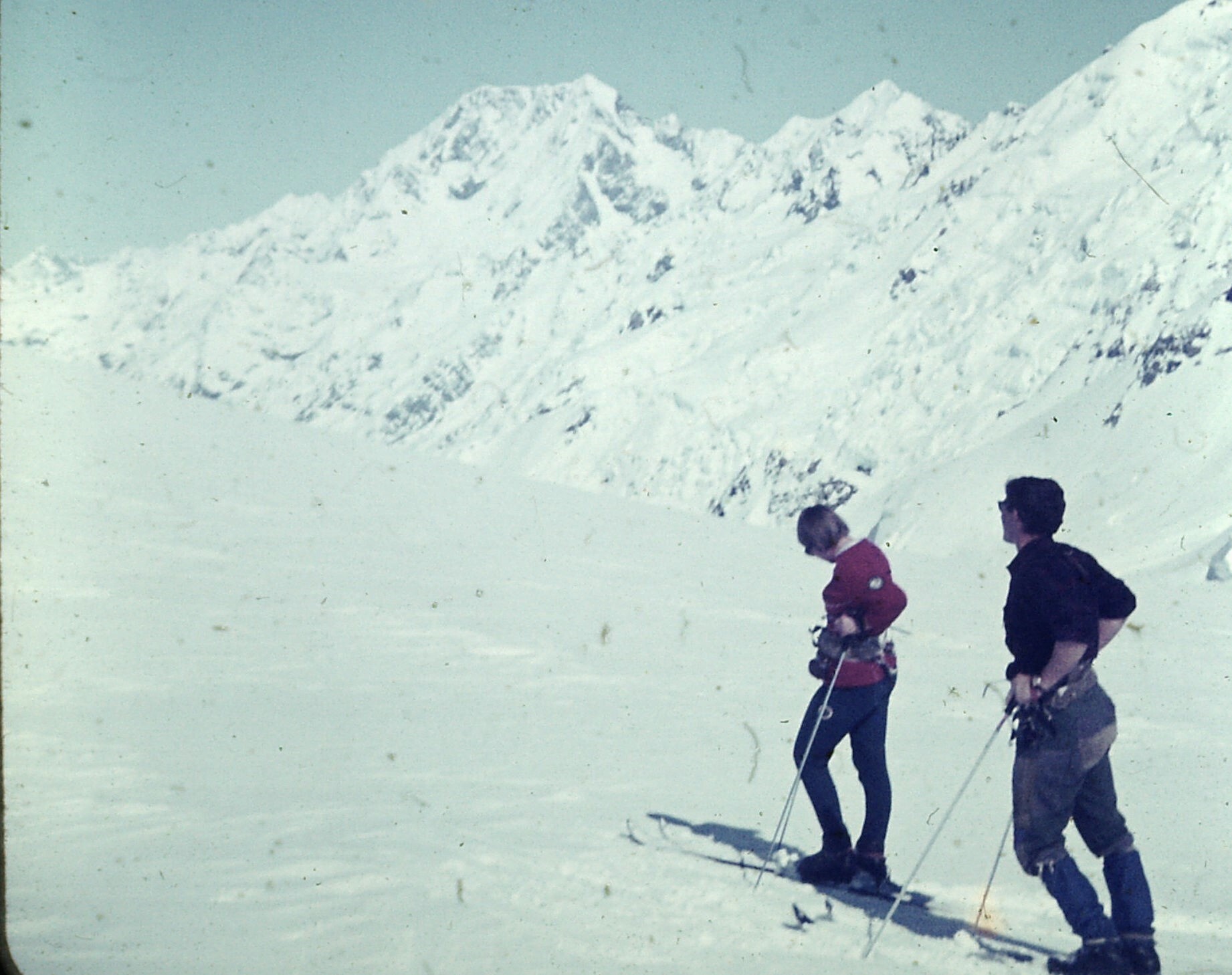 Ski touring Tasman Glacier 1967