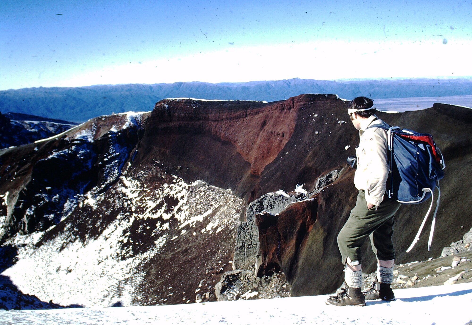 Bruce Jefferies at Red Crater, Mount Tongariro 1974