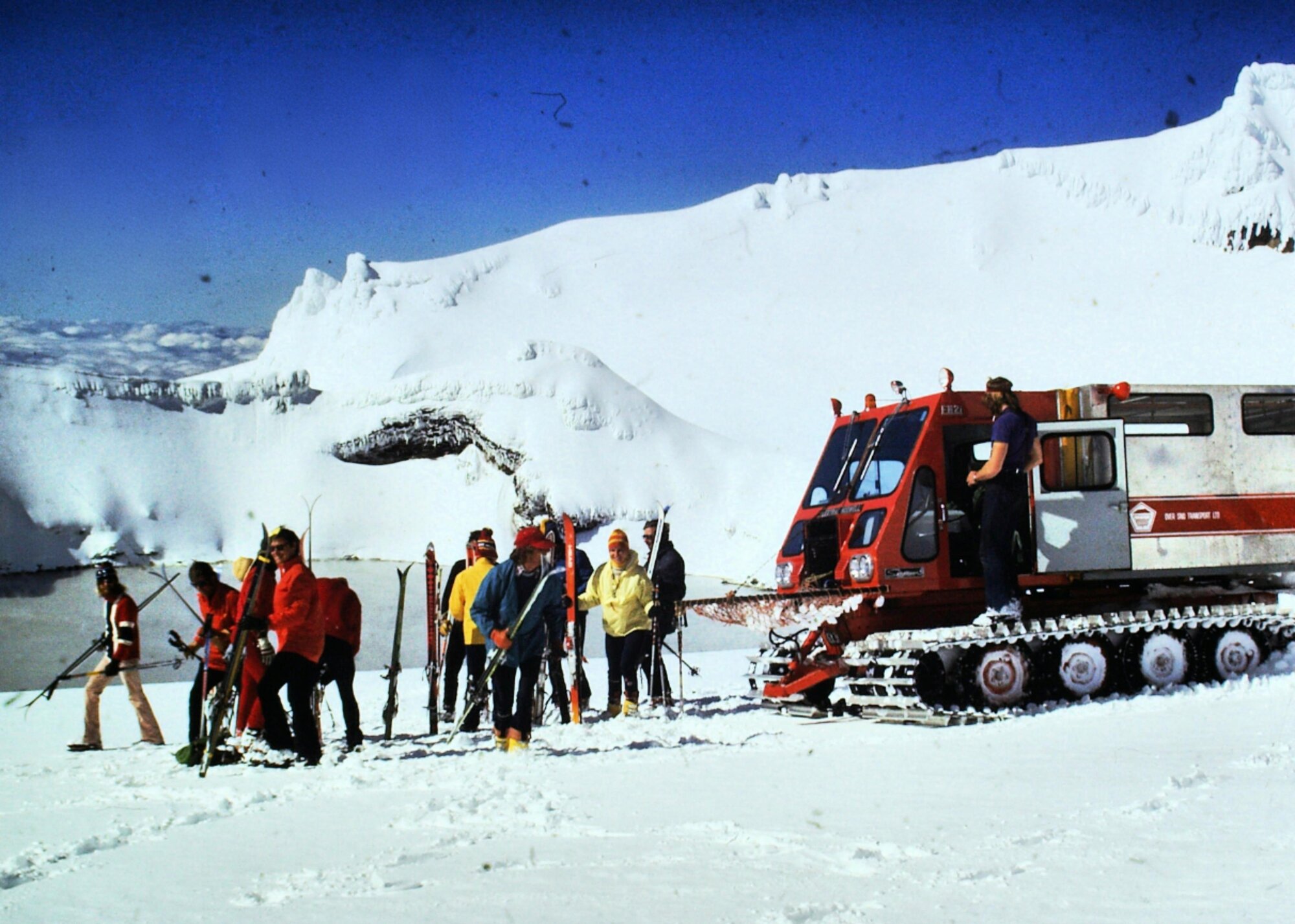 Snow Cat at Crater Lake Mt Ruapehu