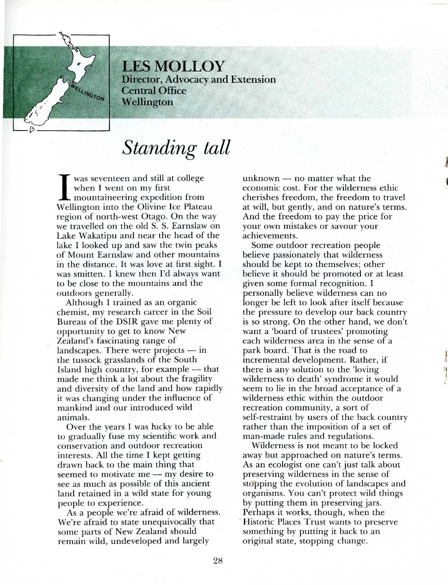 Les Molloy - Conservation Conversations 1988