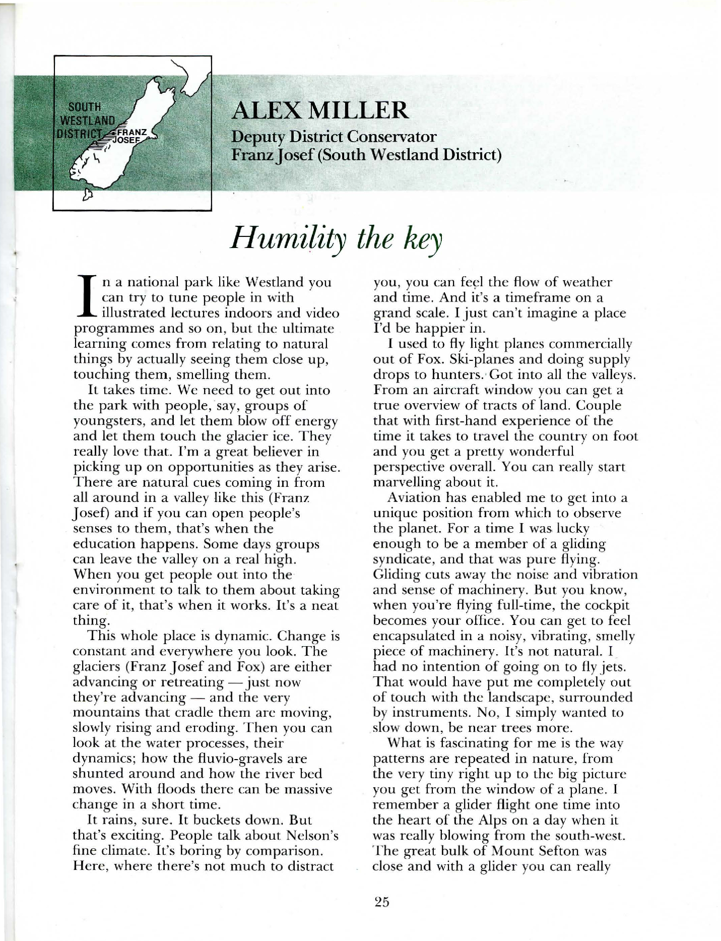 Alex Miller - Conservation Conversations 1988