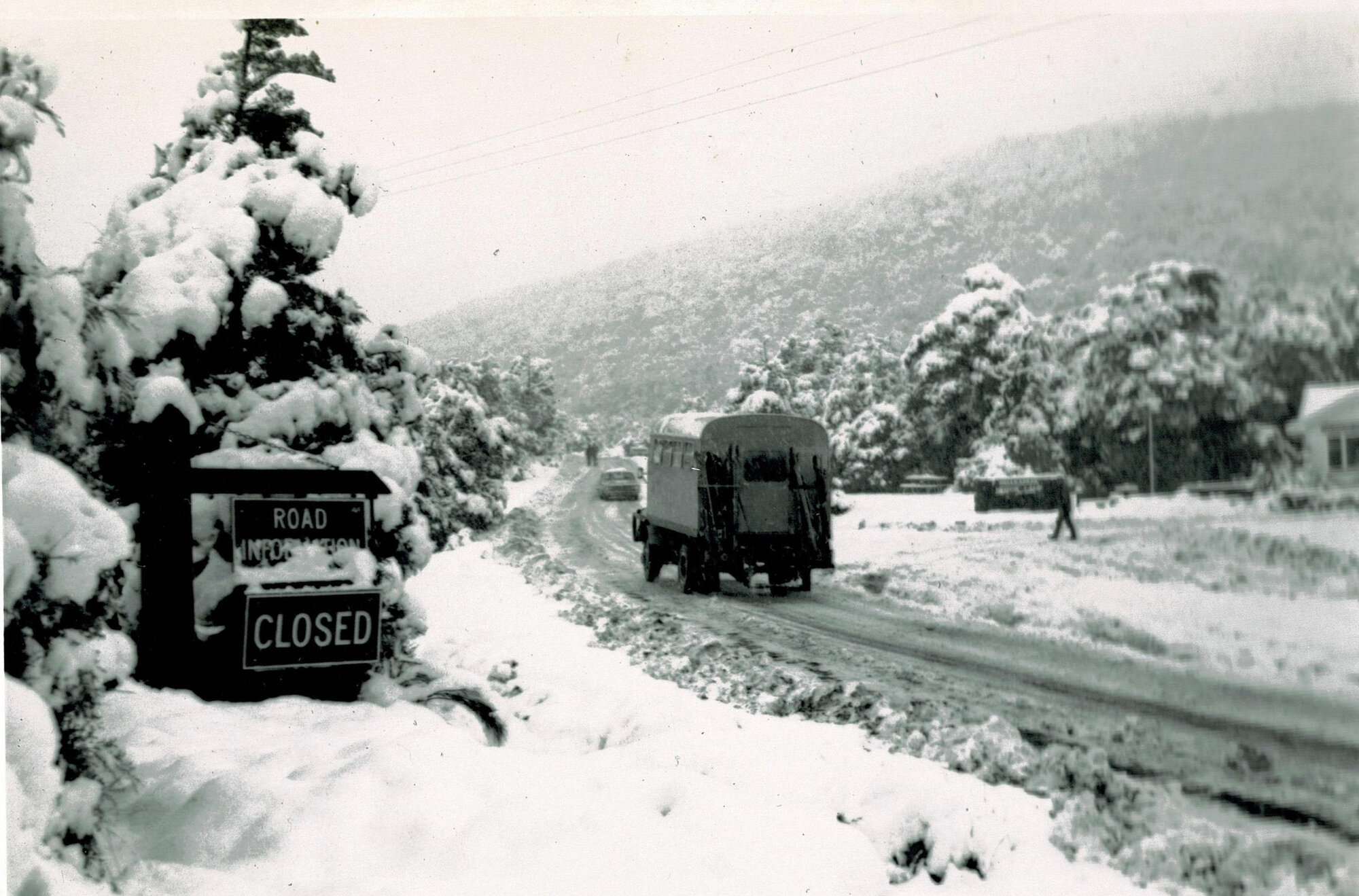 Whakapapa winter 1972 on the Bruce Road