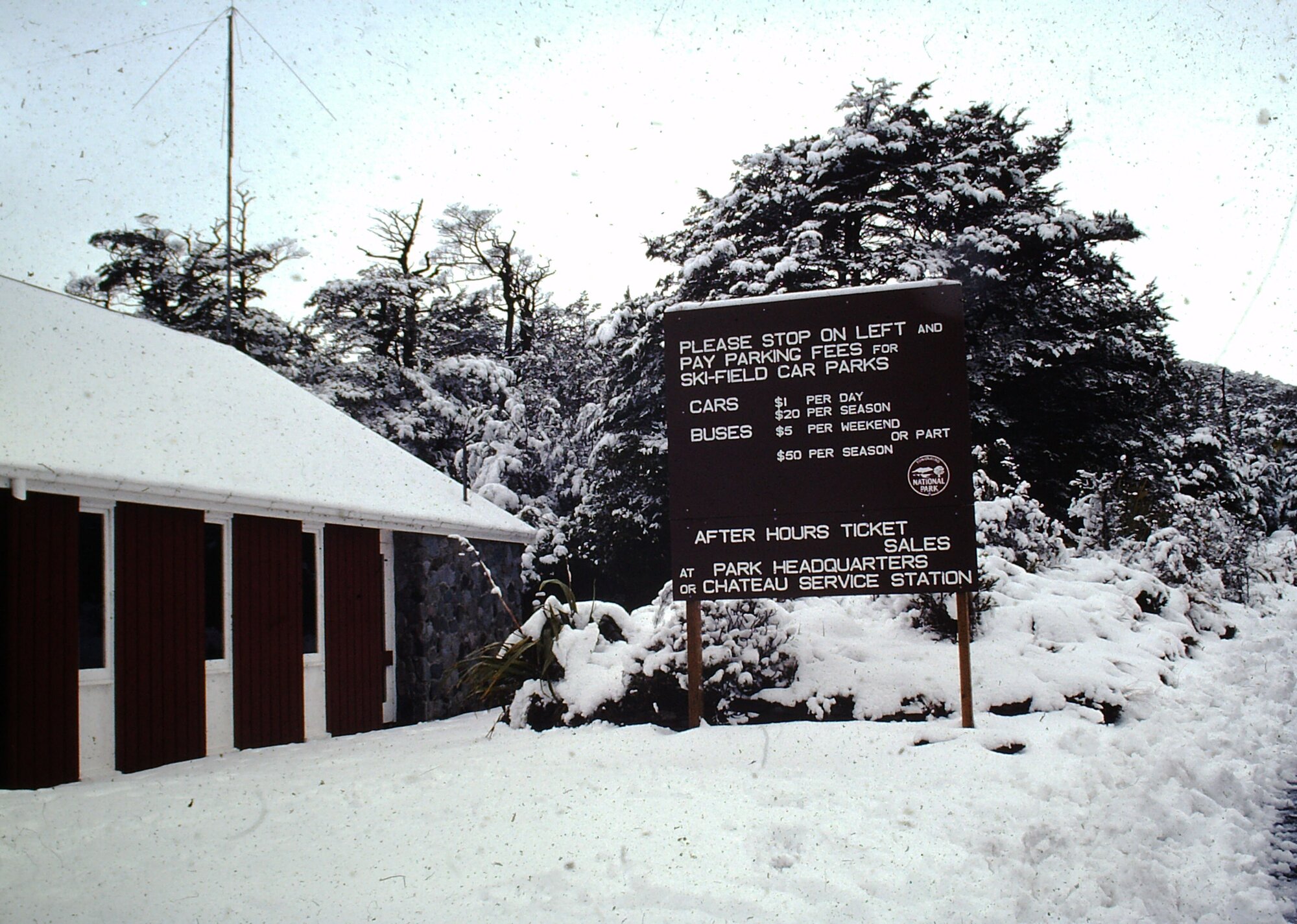Parking charges at Iwikau
