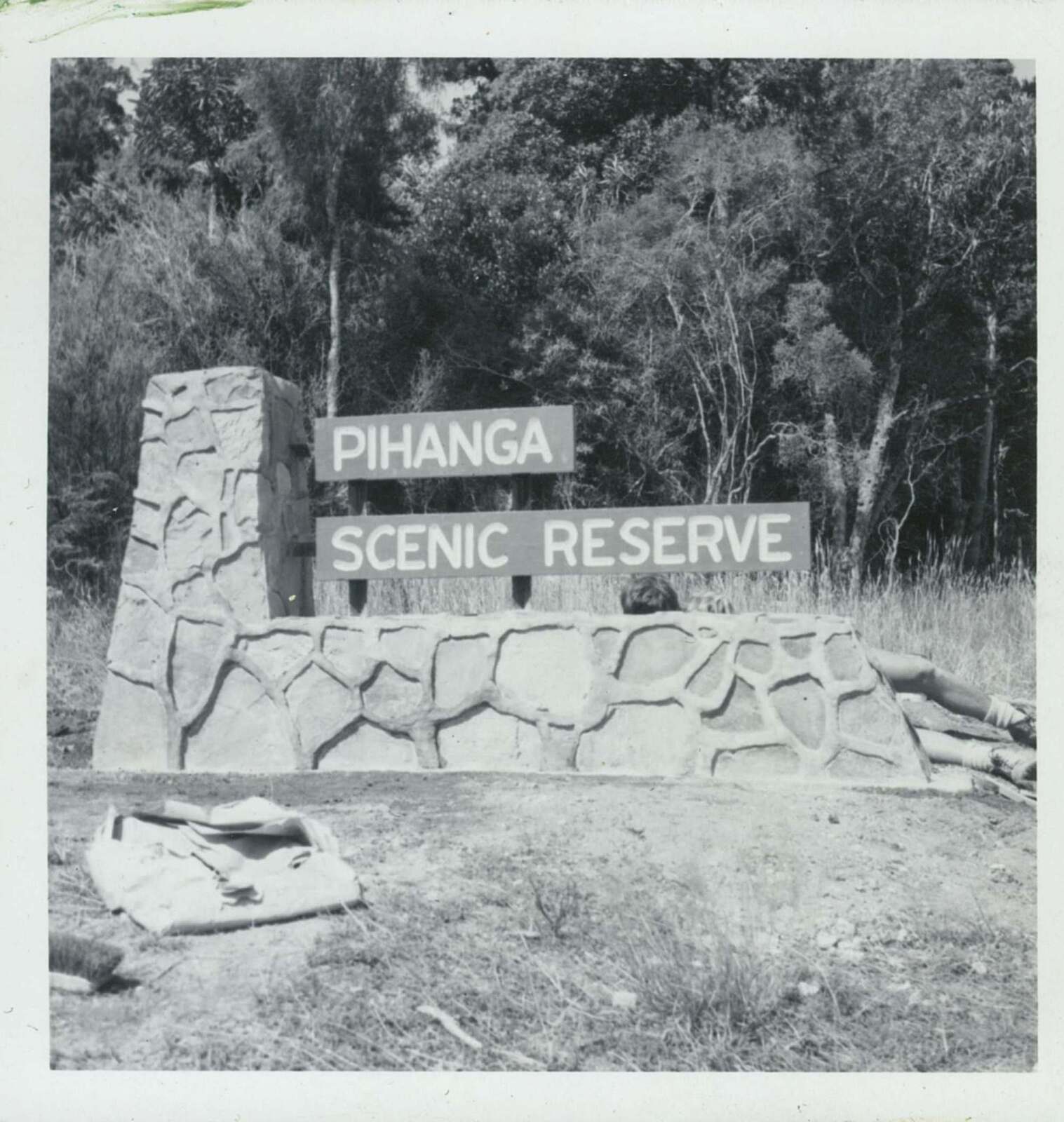 Pihanga Entrance sign: Tongariro National Park
