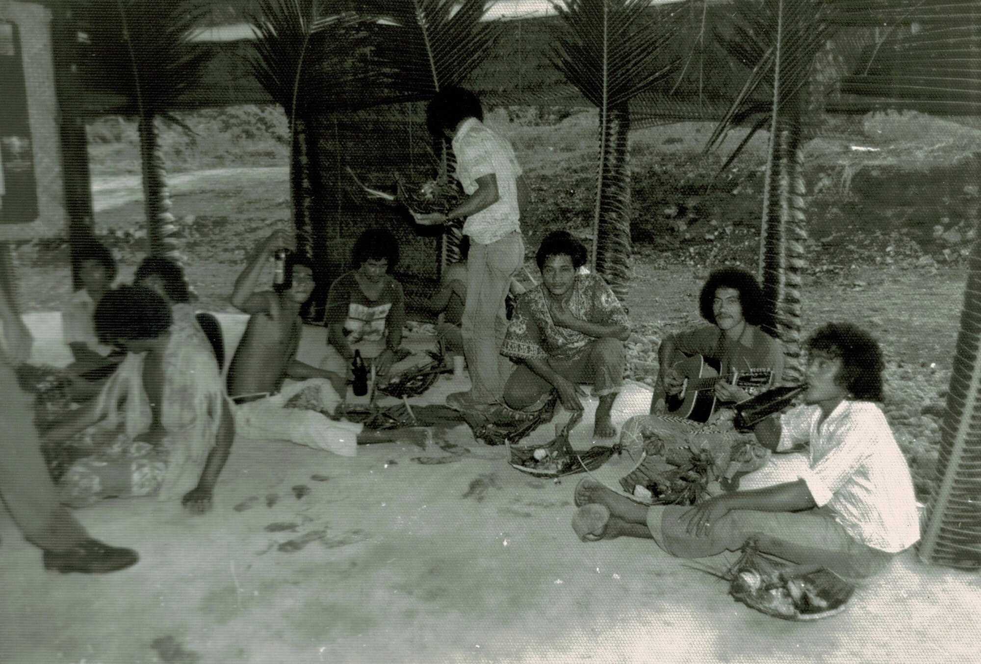 Togitogina staff celebrate the completion of the Fale