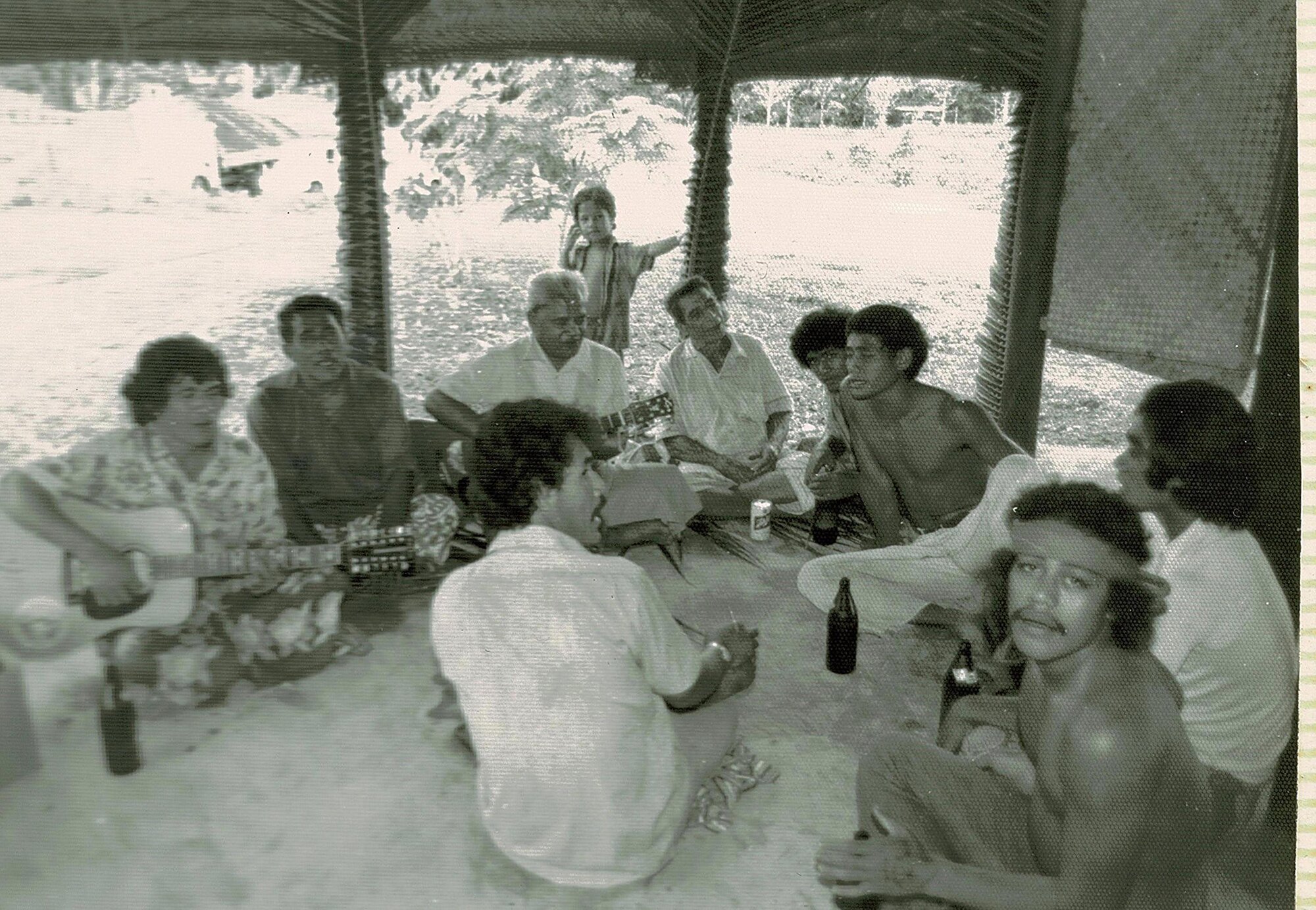 Togitogiga staff celebrate the completion of the Visitor Fale