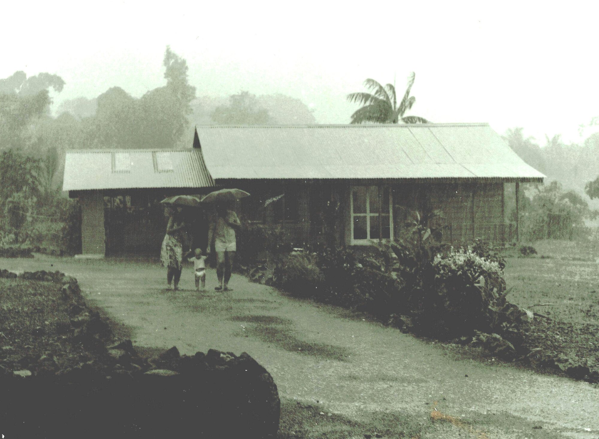 Ranger house at Togitogiga, in the rain