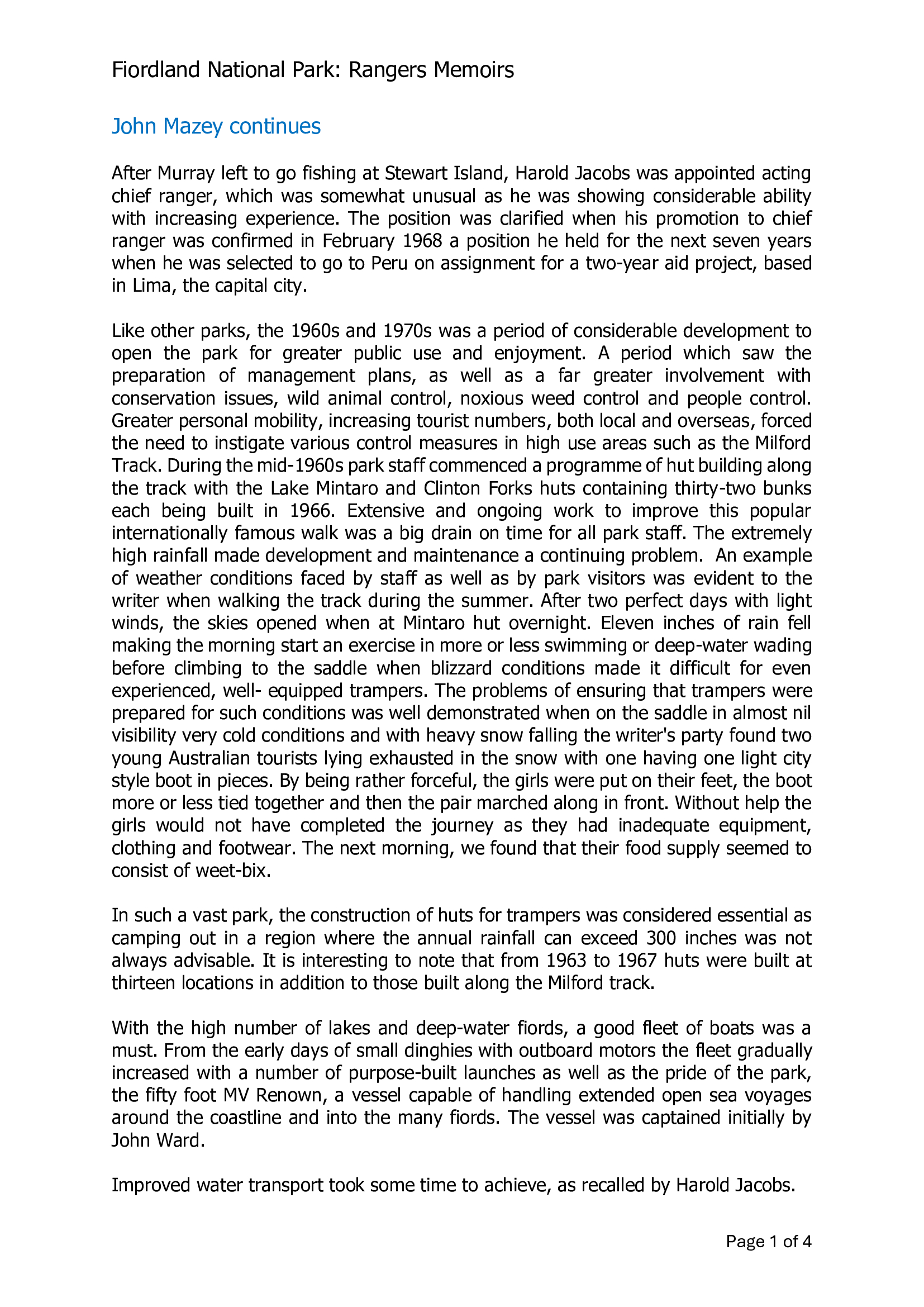 John Mazey continues