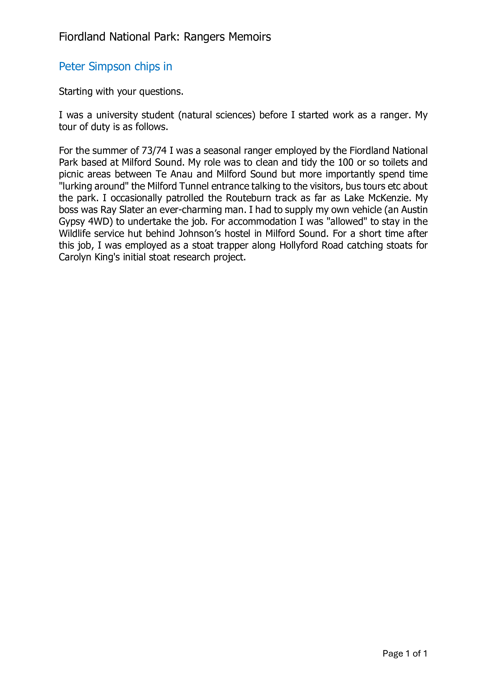 Peter Simpson chips in