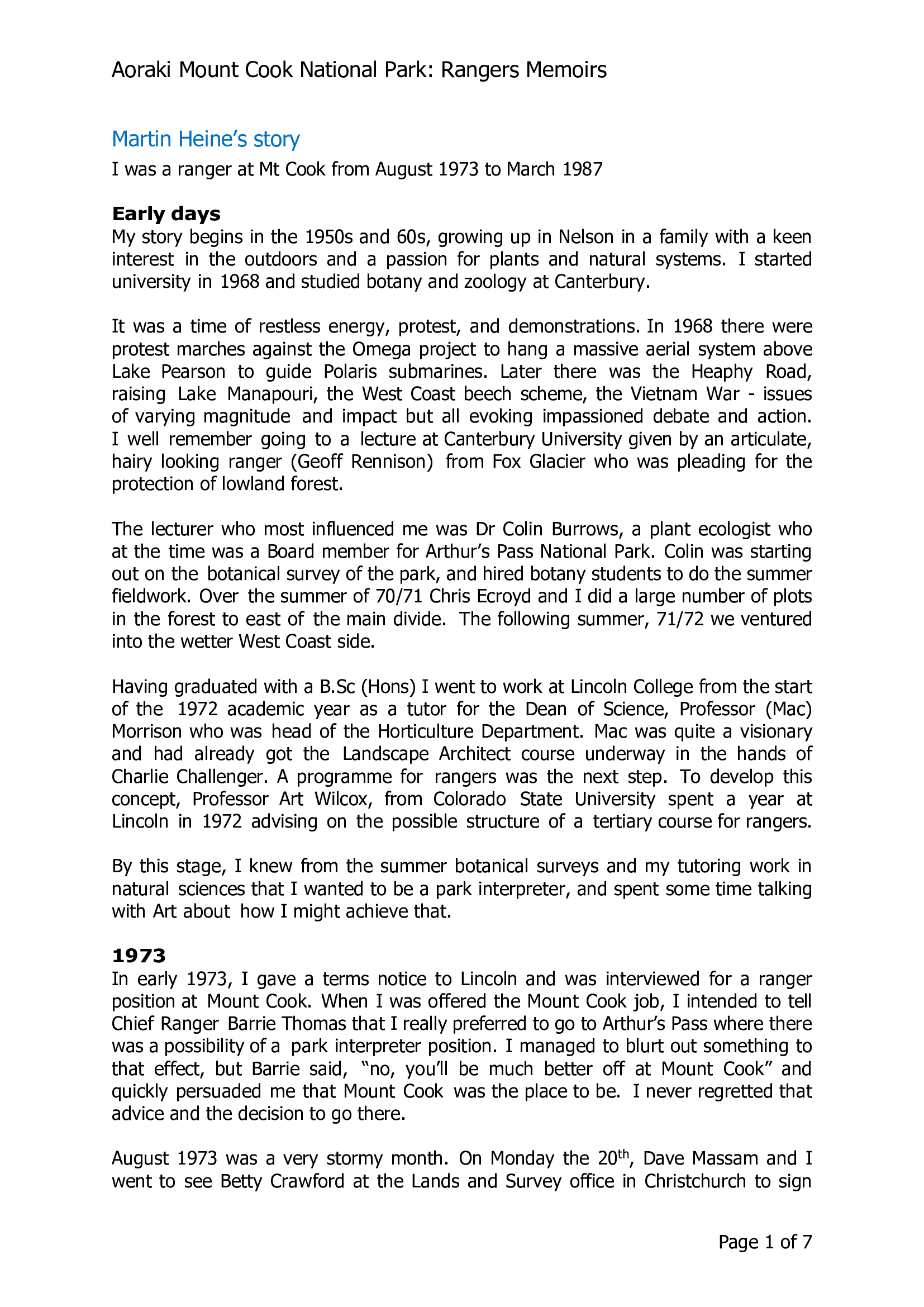 Martin Heine's story