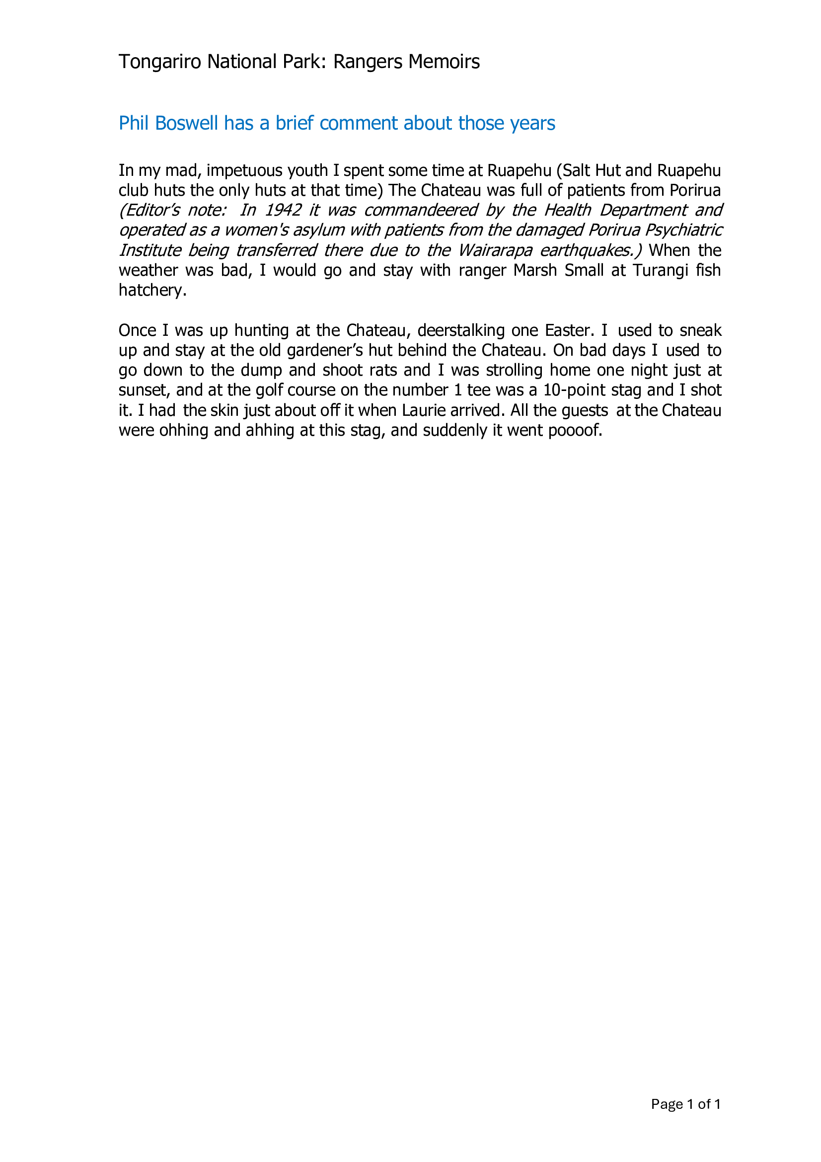 Phil Boswell has a brief comment about those years