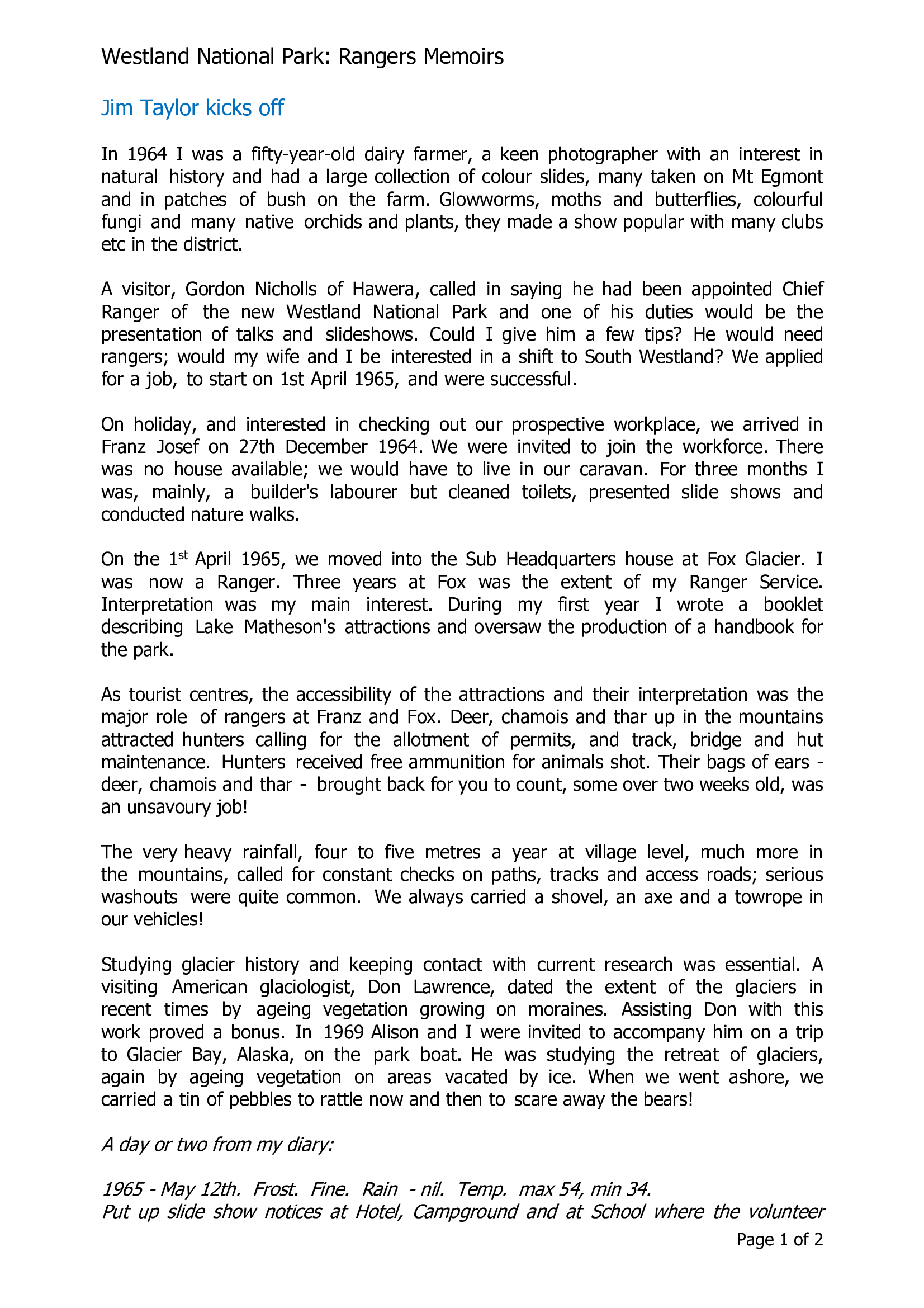 Jim Taylor kicks off