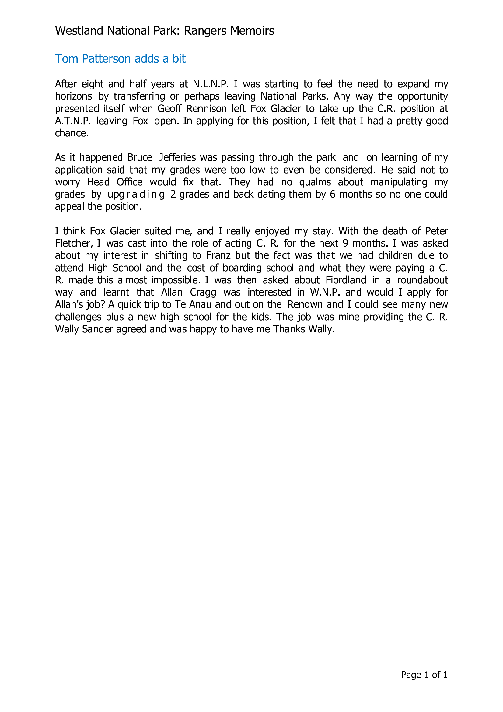 Tom Paterson adds a bit