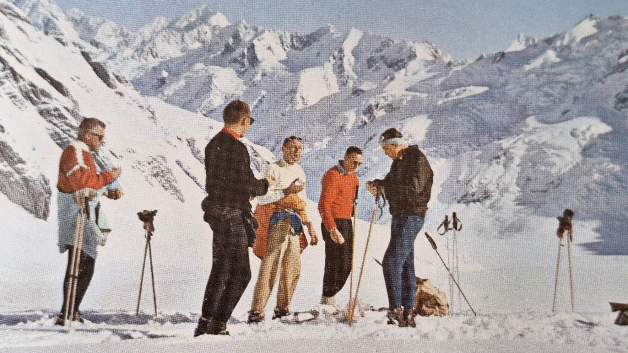 Tasman Glacier skiing 1964