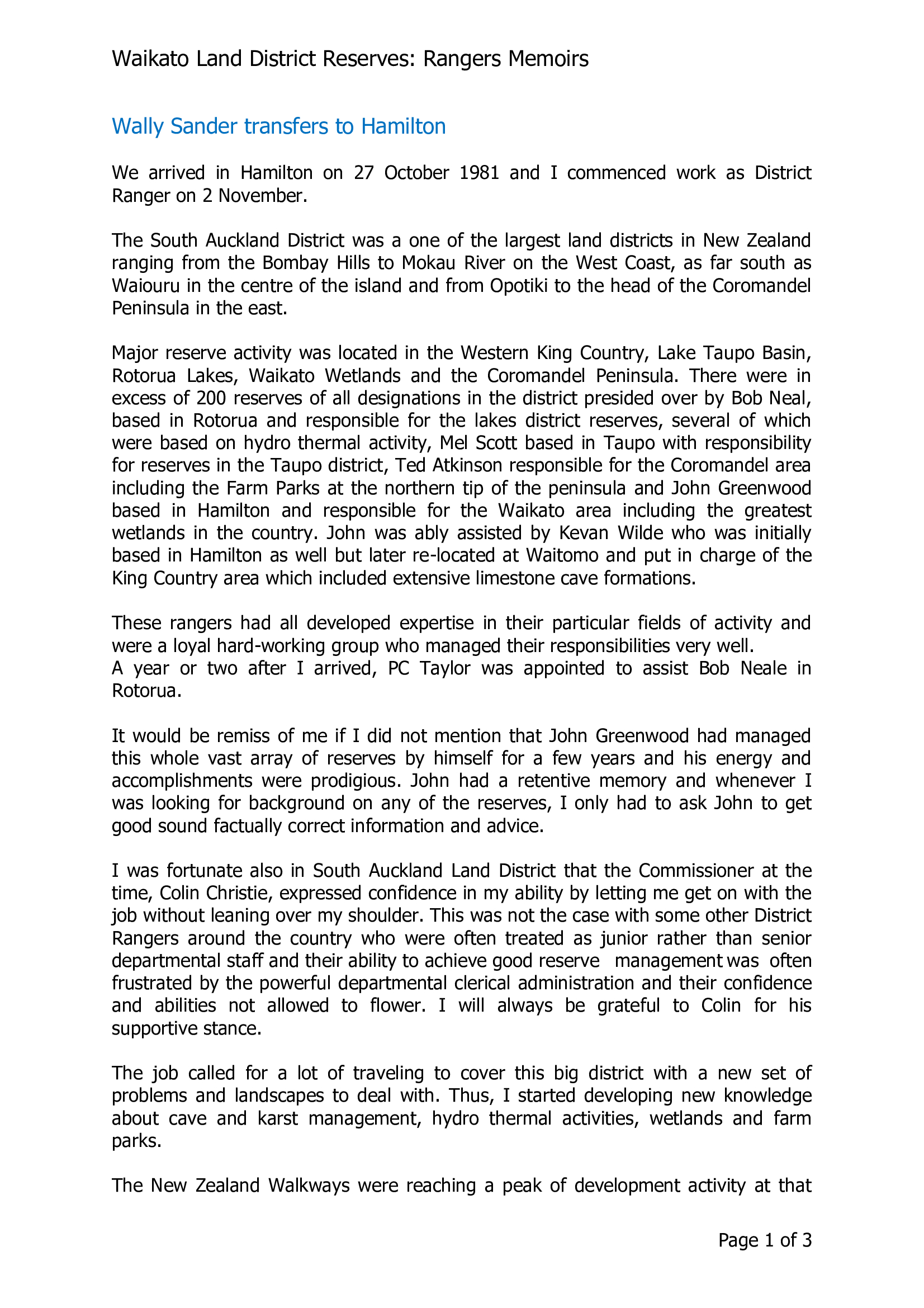 Wally Sander transfers to Hamilton