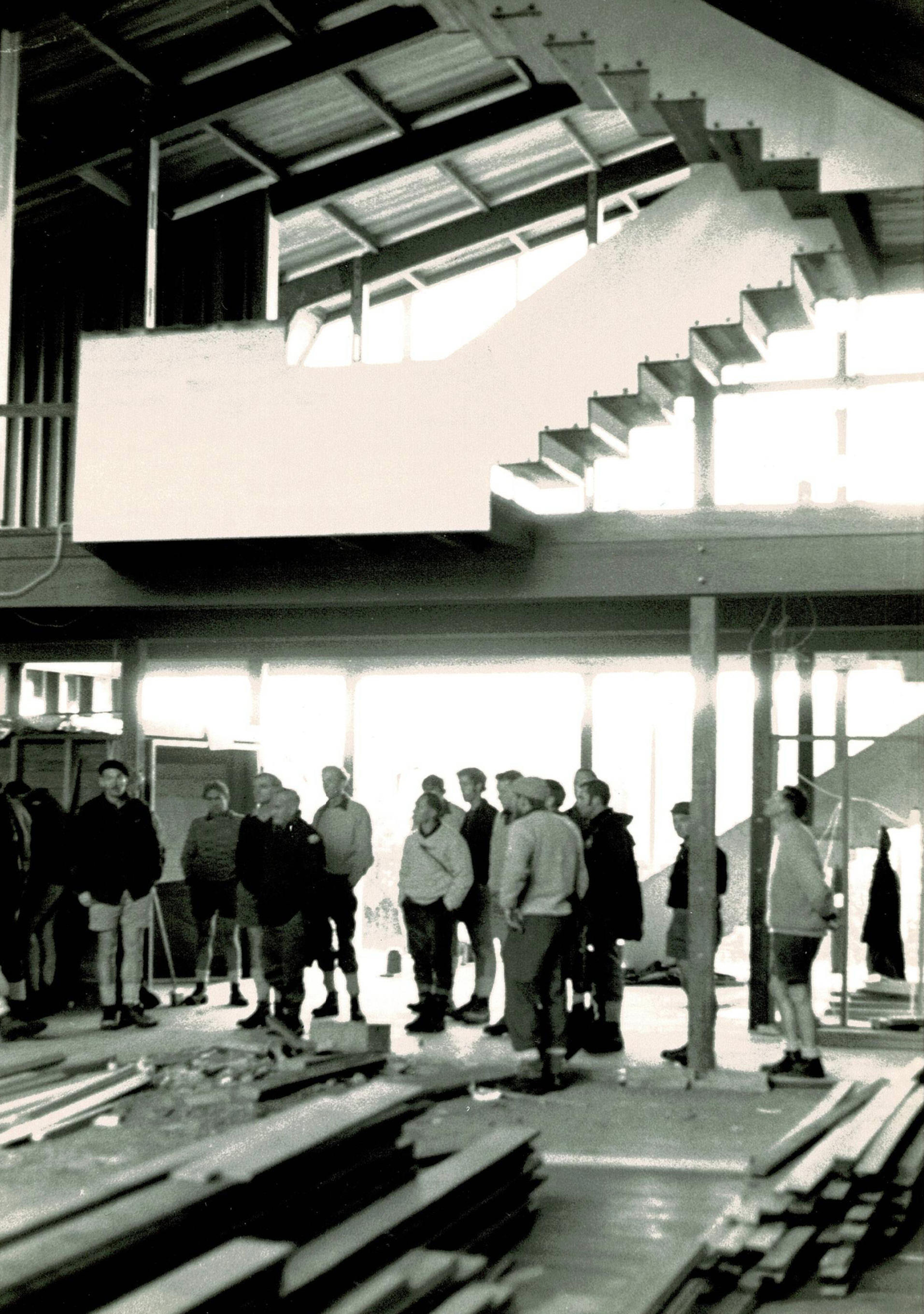 Rangers inspecting the new Franz Josef Visitor centre - 1971