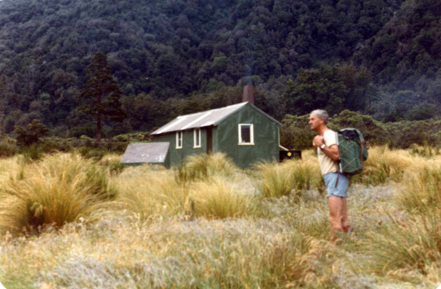 Grassy Flat Hut on Three Pass Track 1985