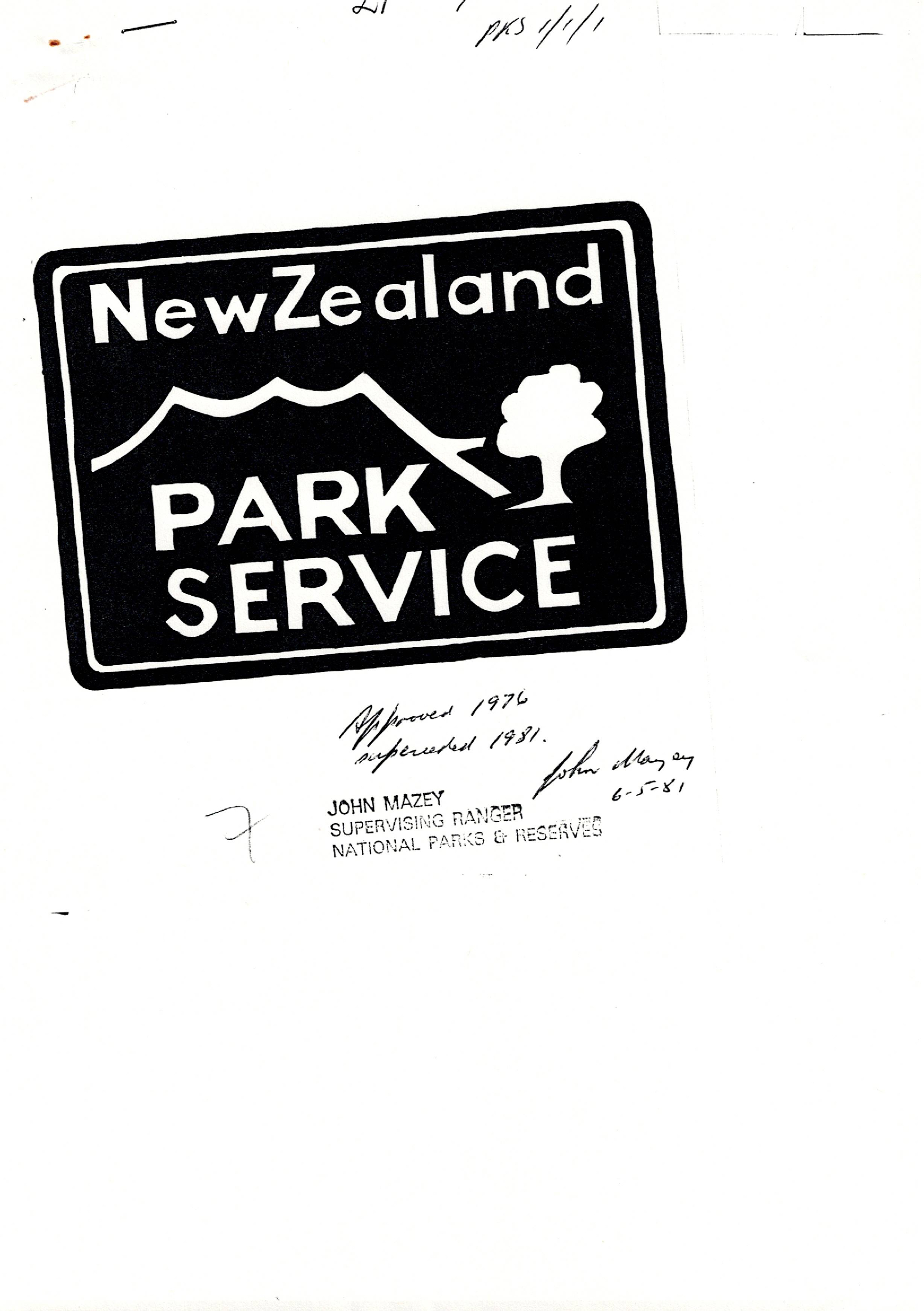 New Zealand Park Service Shoulder Insignia 1976-1981