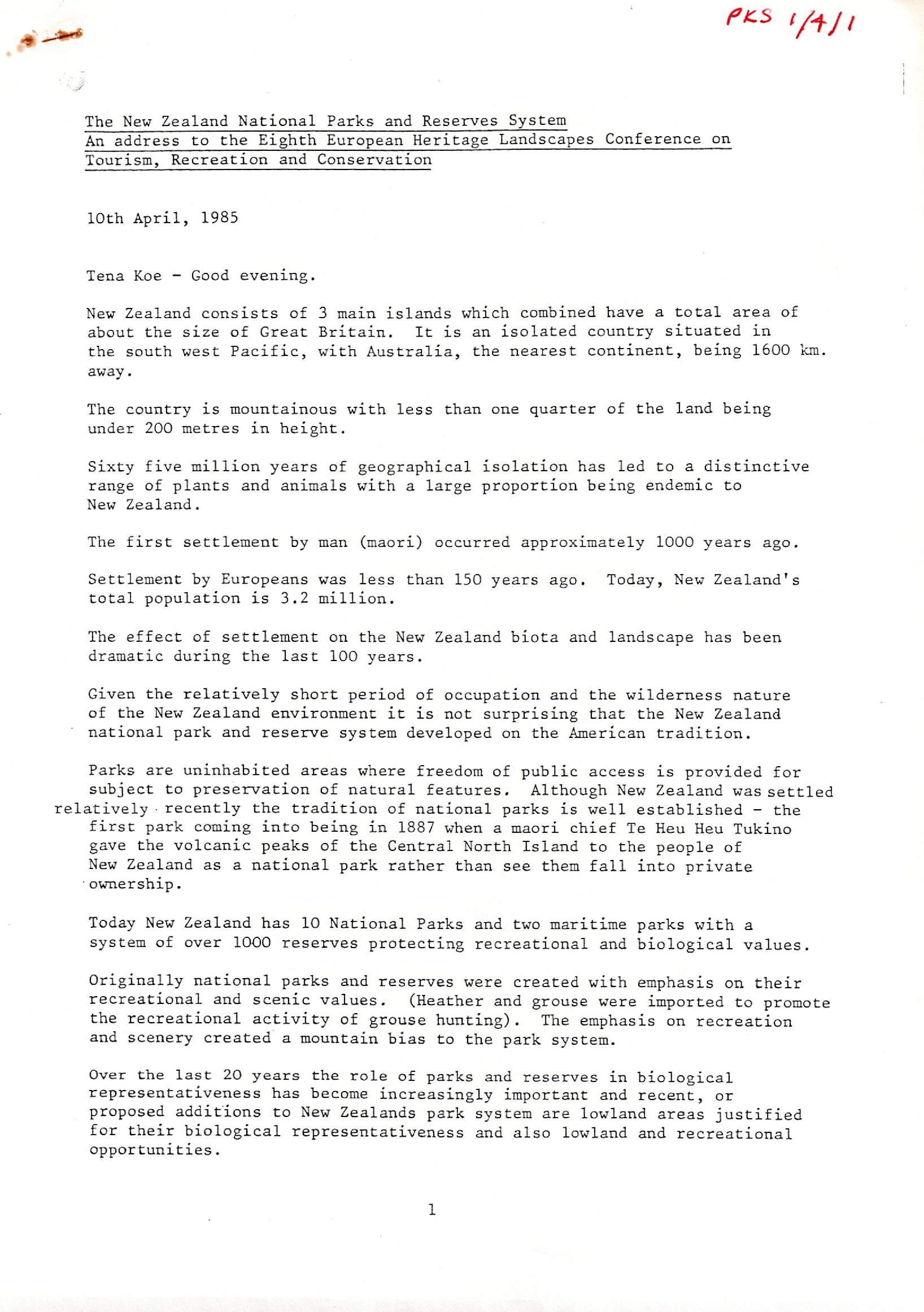 Ranger Exchange Scheme with UK 1985