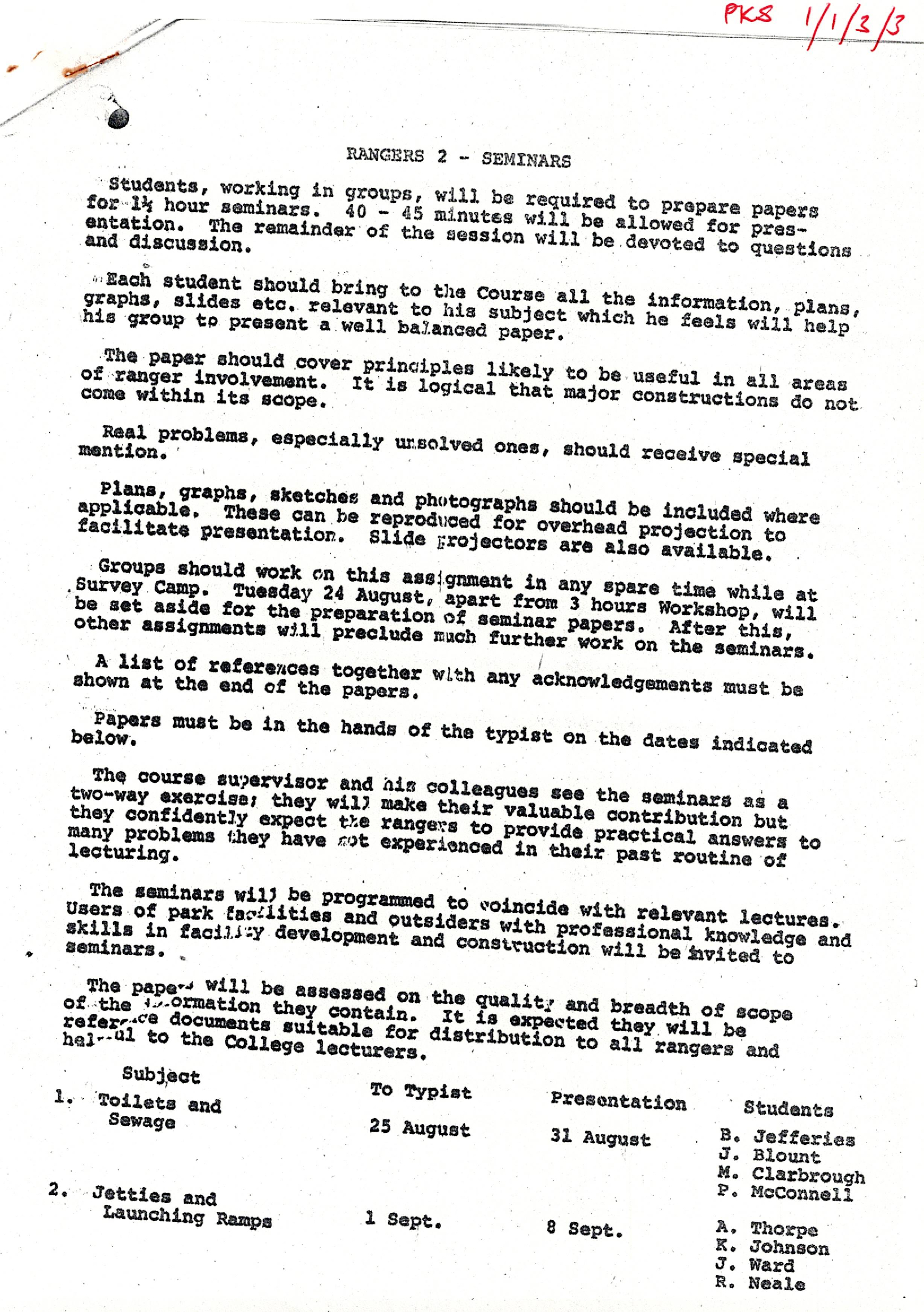 Rangers 2 - Seminars