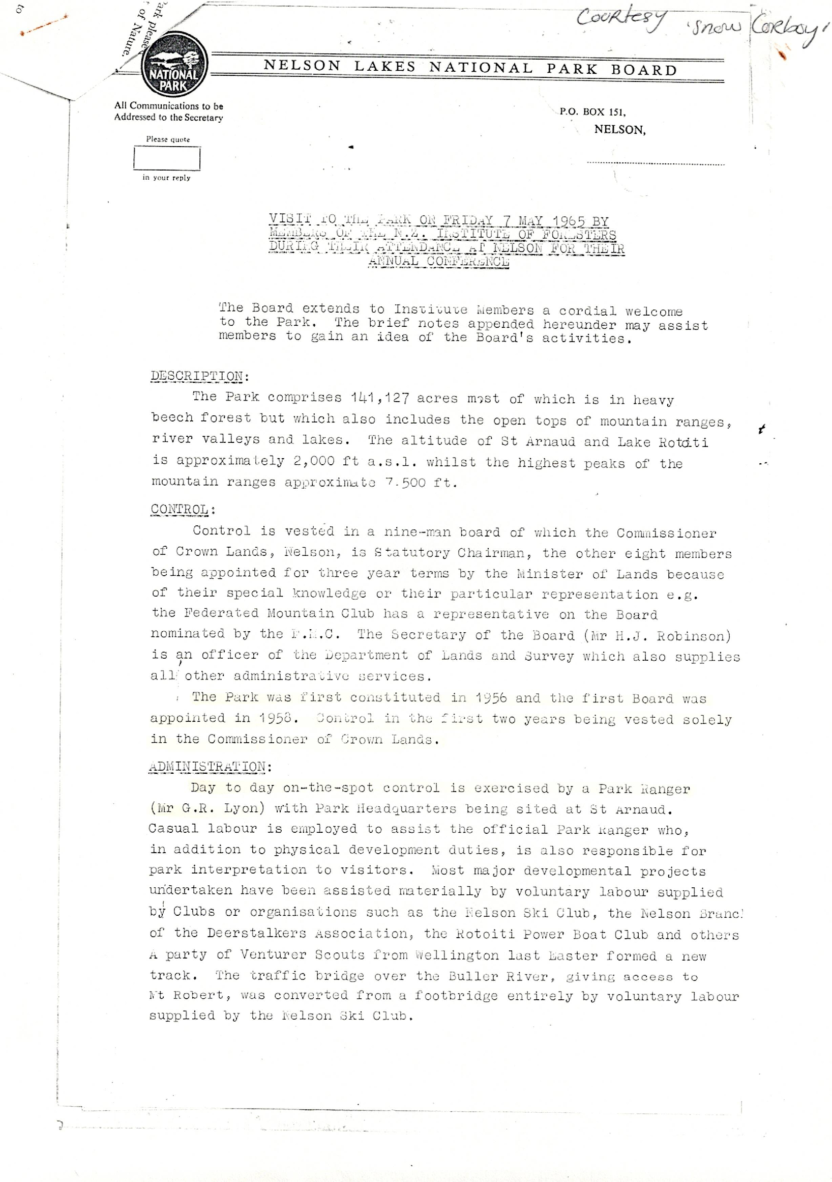 Visit to Nelson Lakes National Park 