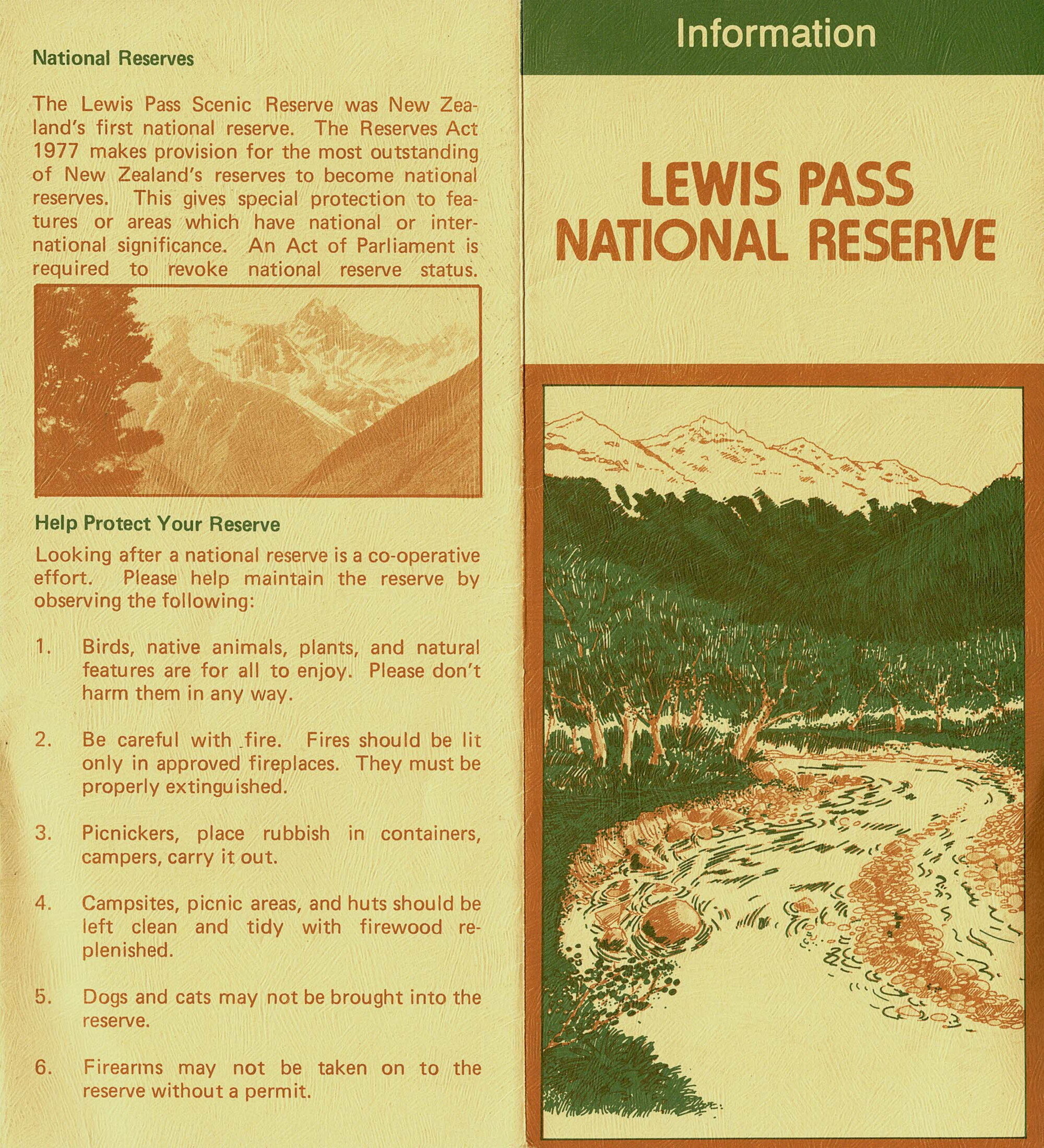 Lewis Pass National Reserve Pamphlet