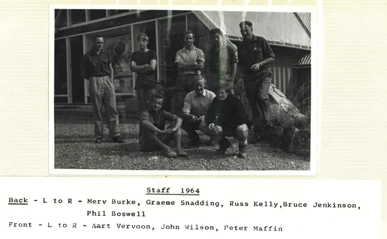 Aoraki Mount Cook staff 1964