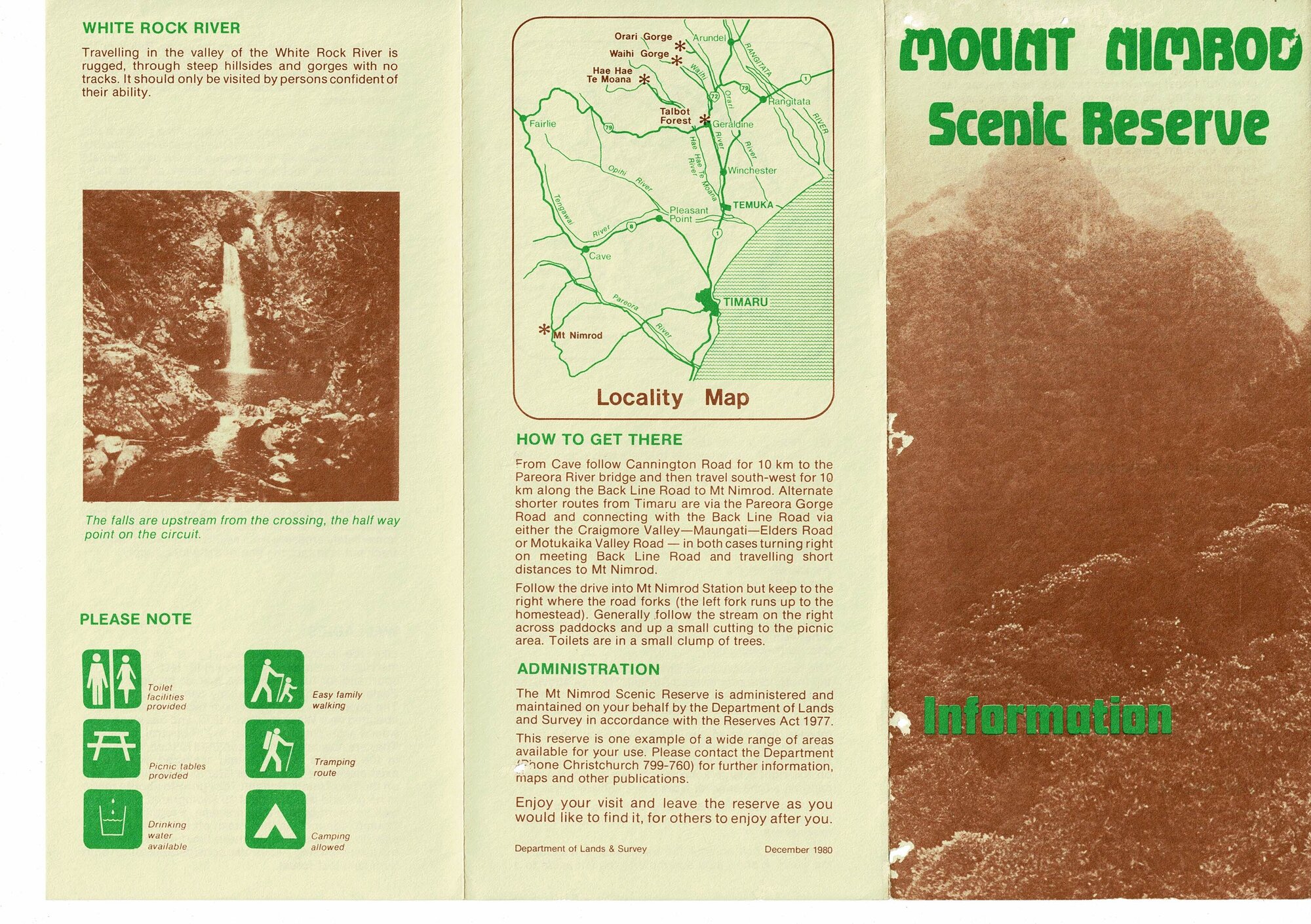 Mount Nimrod Scenic Reserve: Canterbury Land District