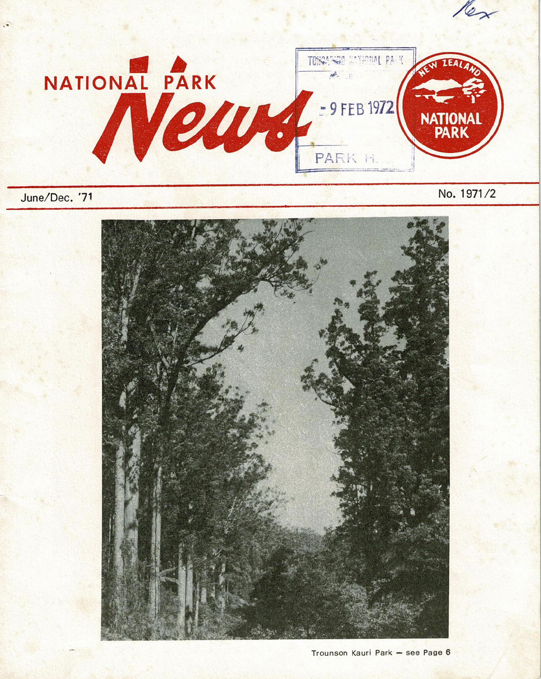 National Park News: No. 1971/2, June/December 1971