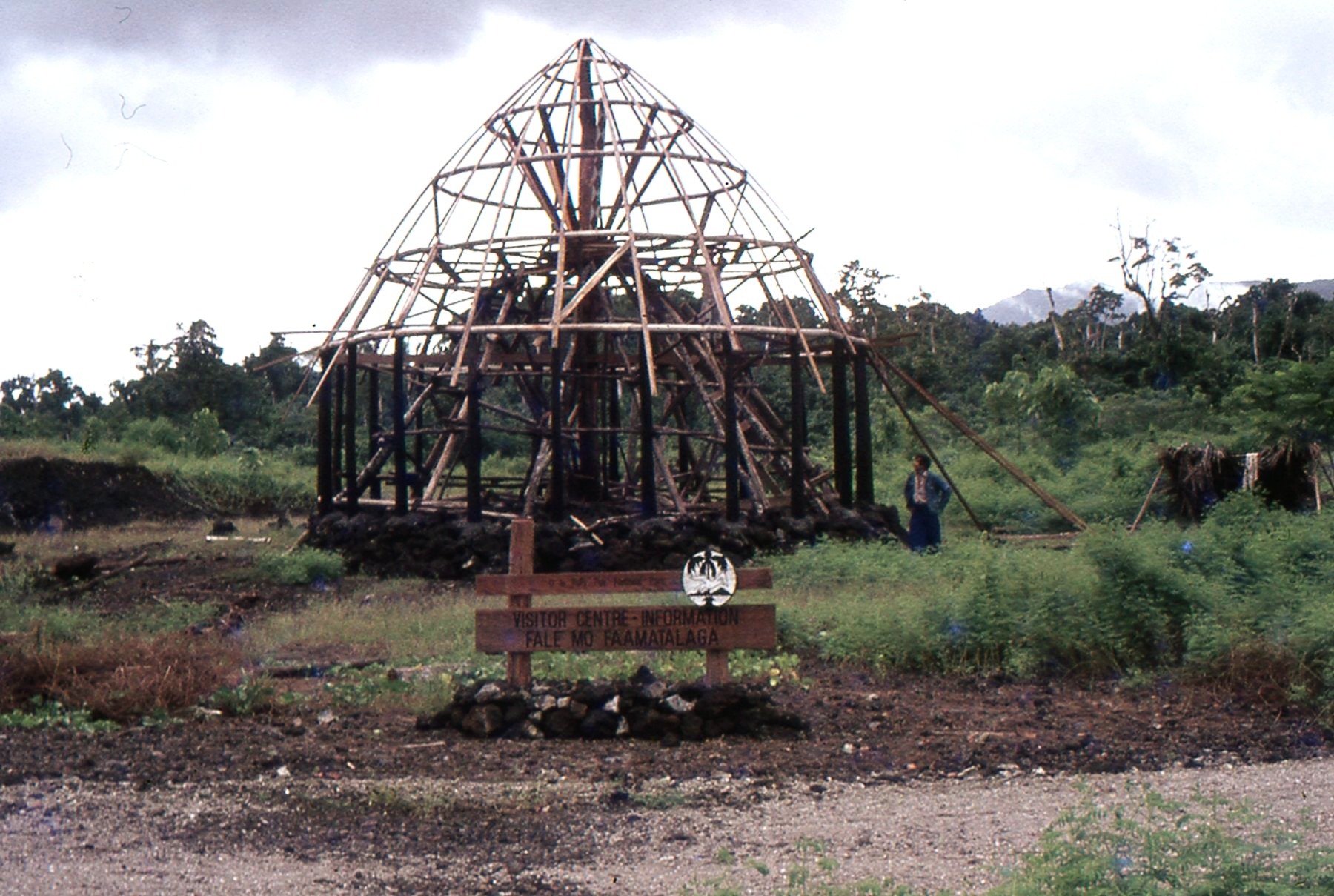 Framing up on the Visitor Centre Fale: Samoa