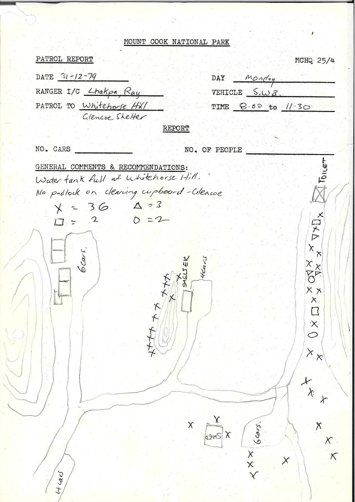Patrol Report: Aoraki Mount Cook National Park,  1979