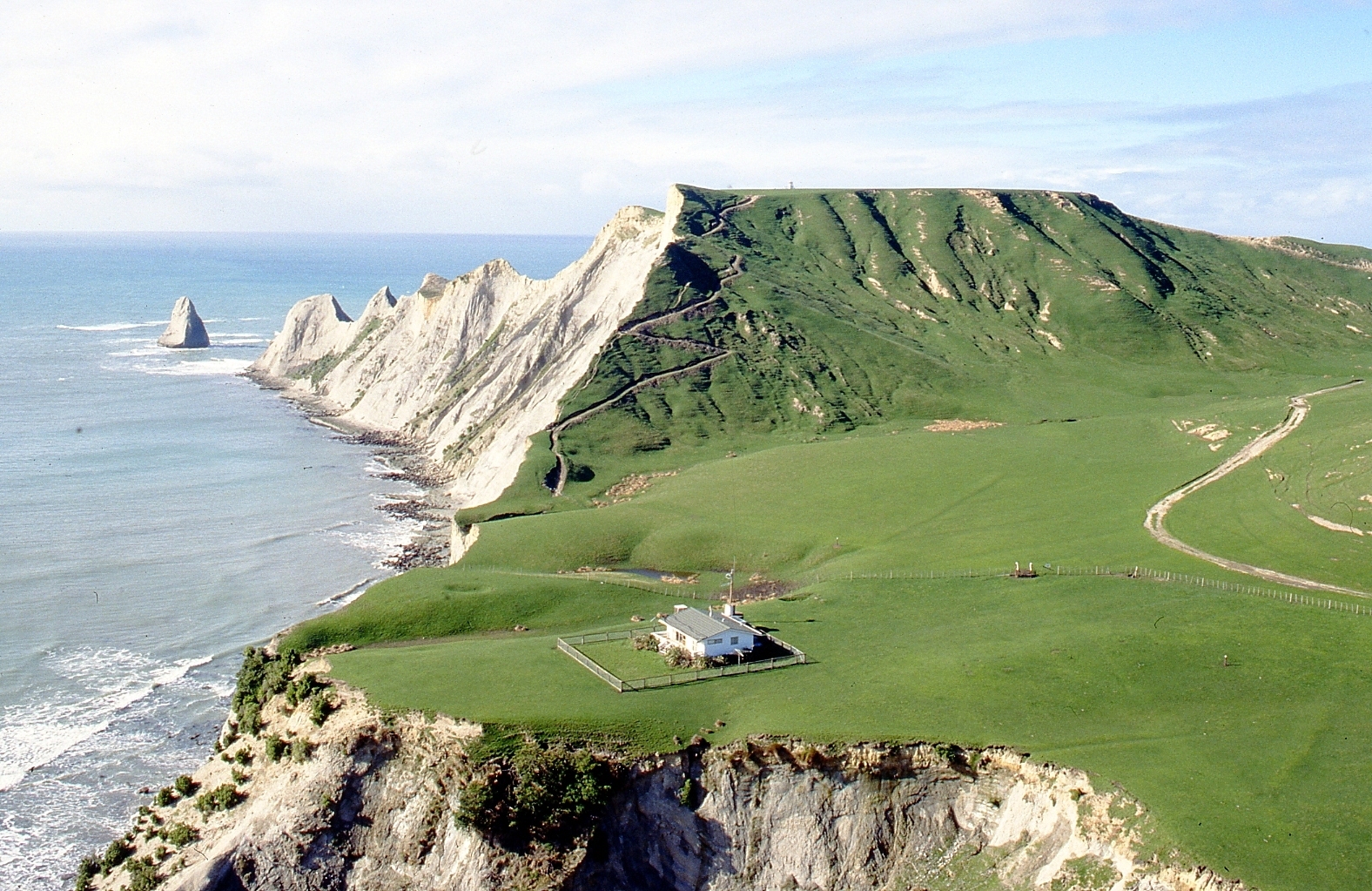 Cape Kidnappers ranger's cottage in winter, 1987