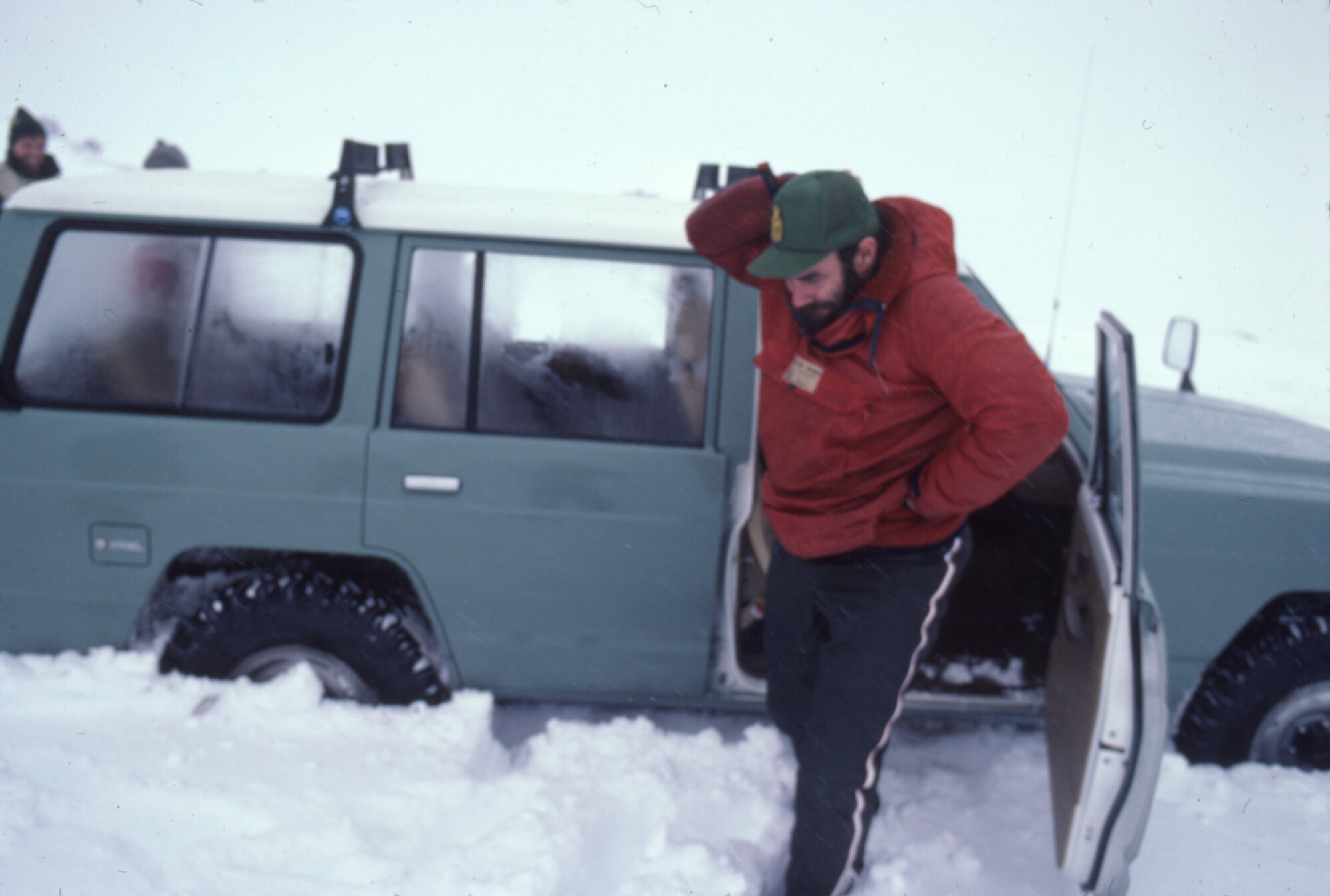 Stuck in the snow: Tongariro National Park