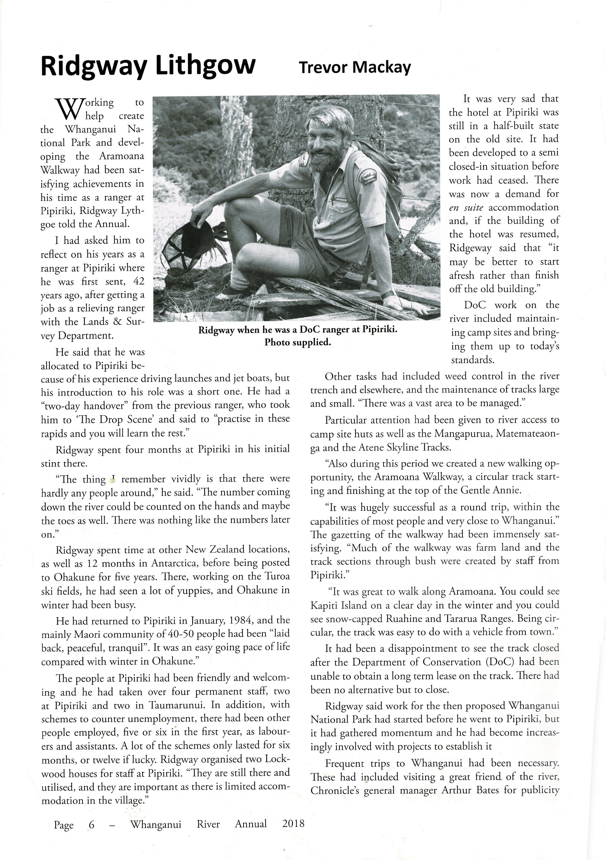 Ridgway Lythgoe article by Trevor Mackay 2018