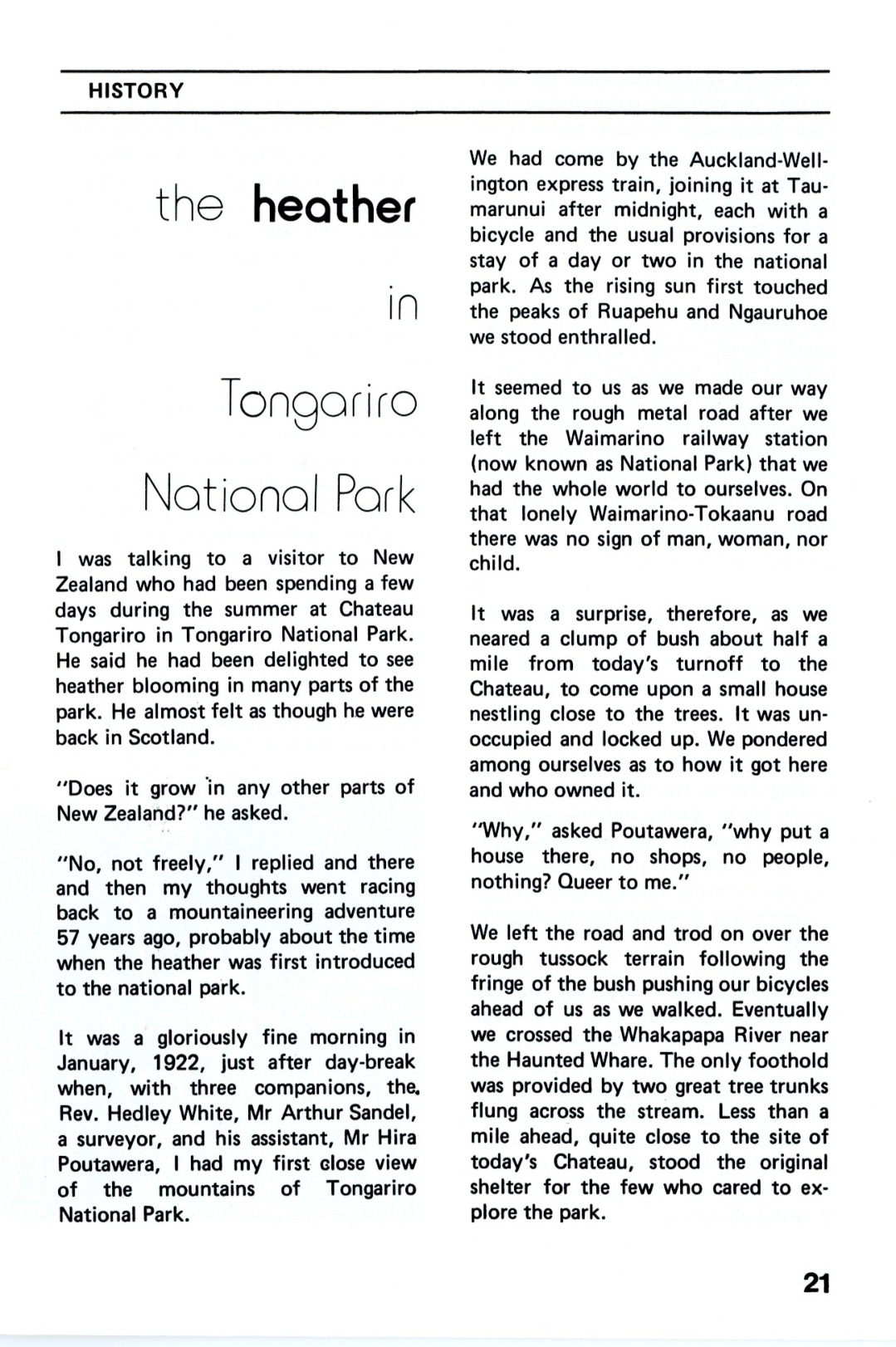 The Journal of the Tongariro National Park No. 8 1981