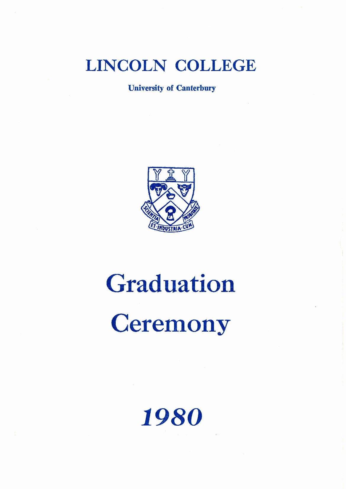 1980 Lincoln College - Graduation Ceremony 