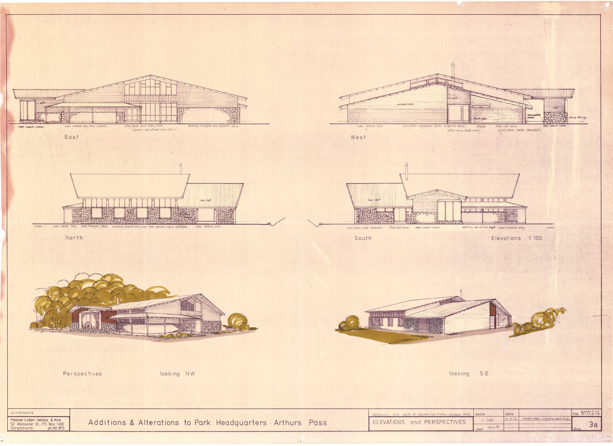 Additions and alterations to Park HQ: Arthur's Pass National Park