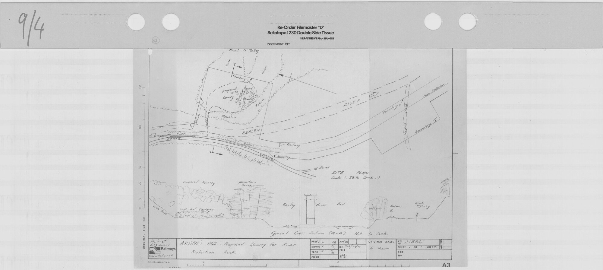 Proposed quarry for river protection work: Arthur's Pass National Park