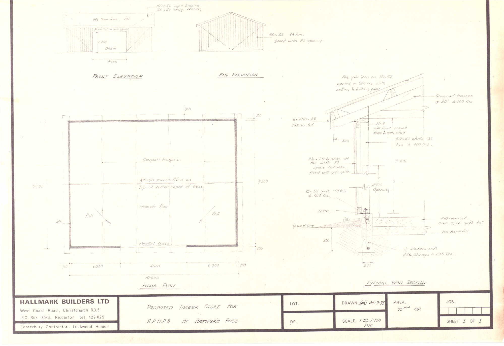Proposed timber store: Arthur's Pass National Park