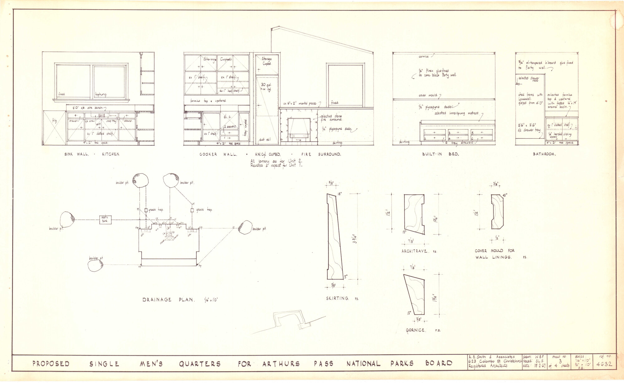 Proposed single men's quarters: Arthur's Pass National Park