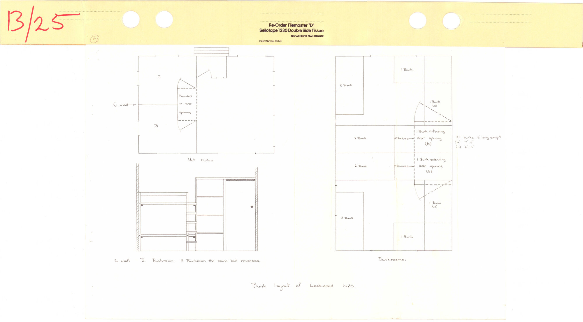 Bunk Layout of Lockwood huts: Arthur's Pass National Park