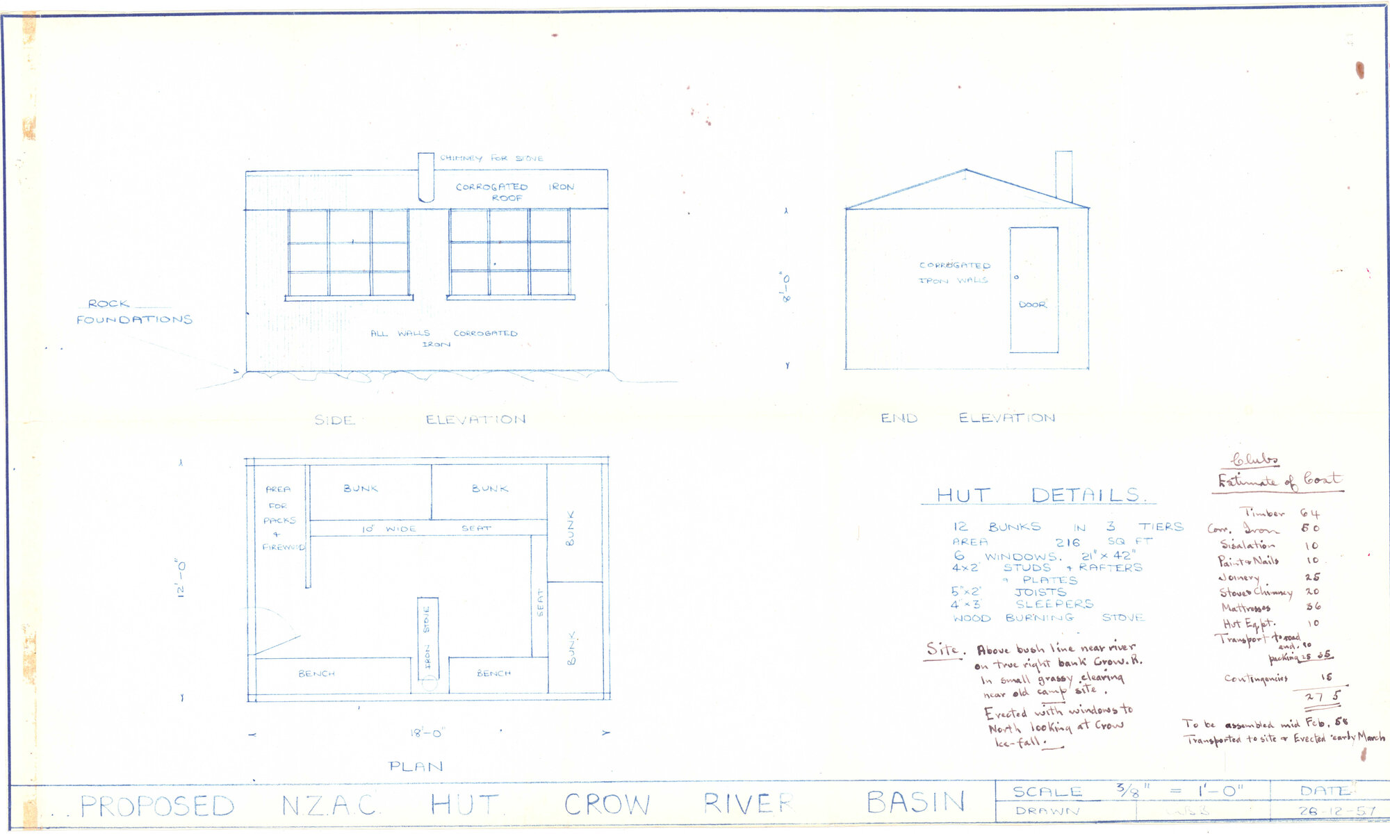 Proposed NZAC hut, Crow River Basin: Arthur's Pass National Park
