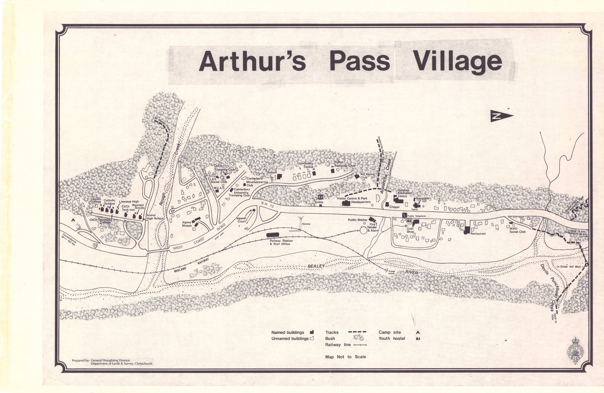Arthurs Pass village map